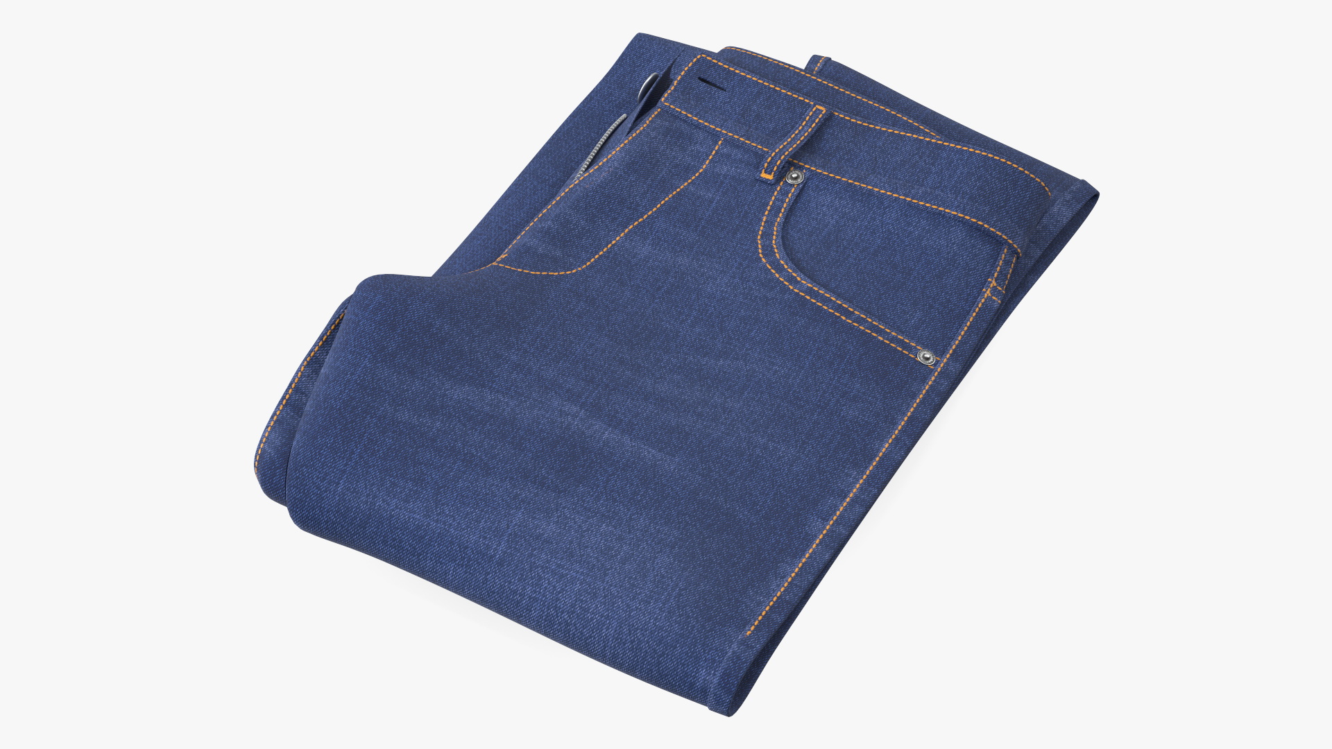 Rolled Diesel Denim Dark Blue 3D model