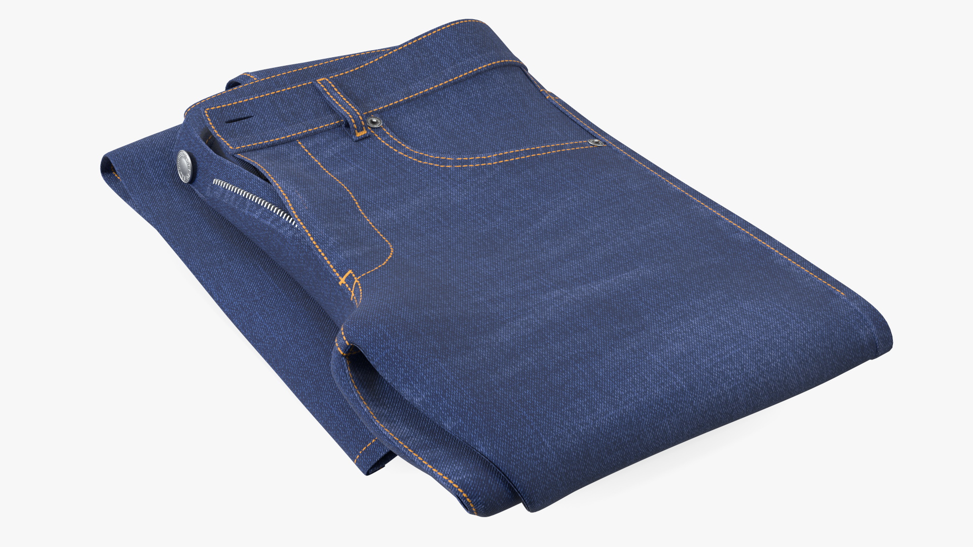 Rolled Diesel Denim Dark Blue 3D model