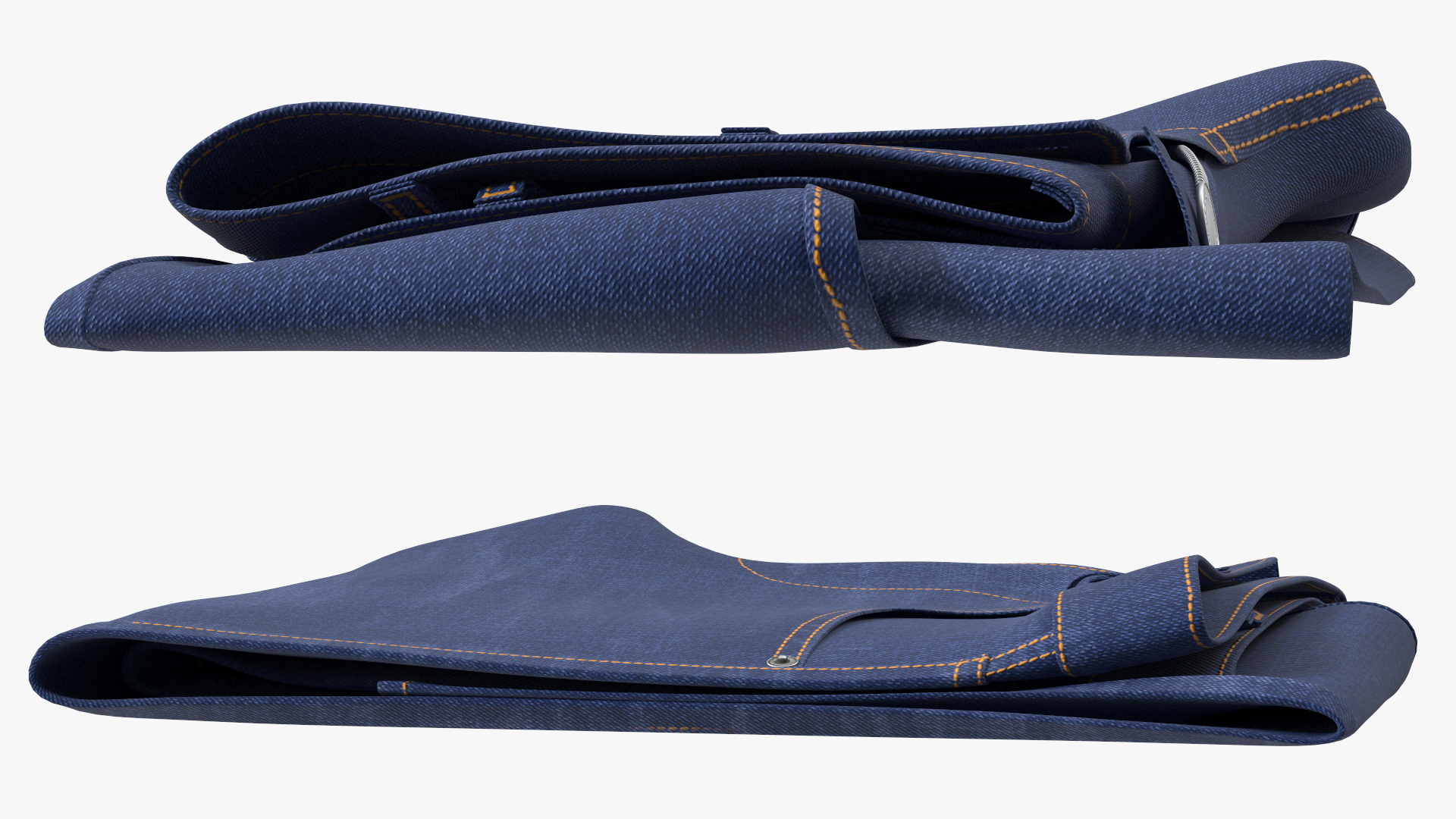 Rolled Diesel Denim Dark Blue 3D model