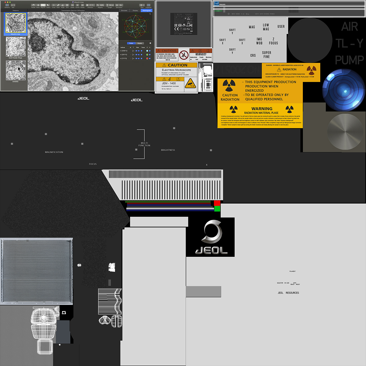 Electron Microscope Monitor 3D