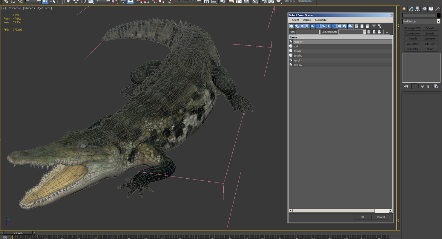 Crocodile Attacks Pose 2 3D model