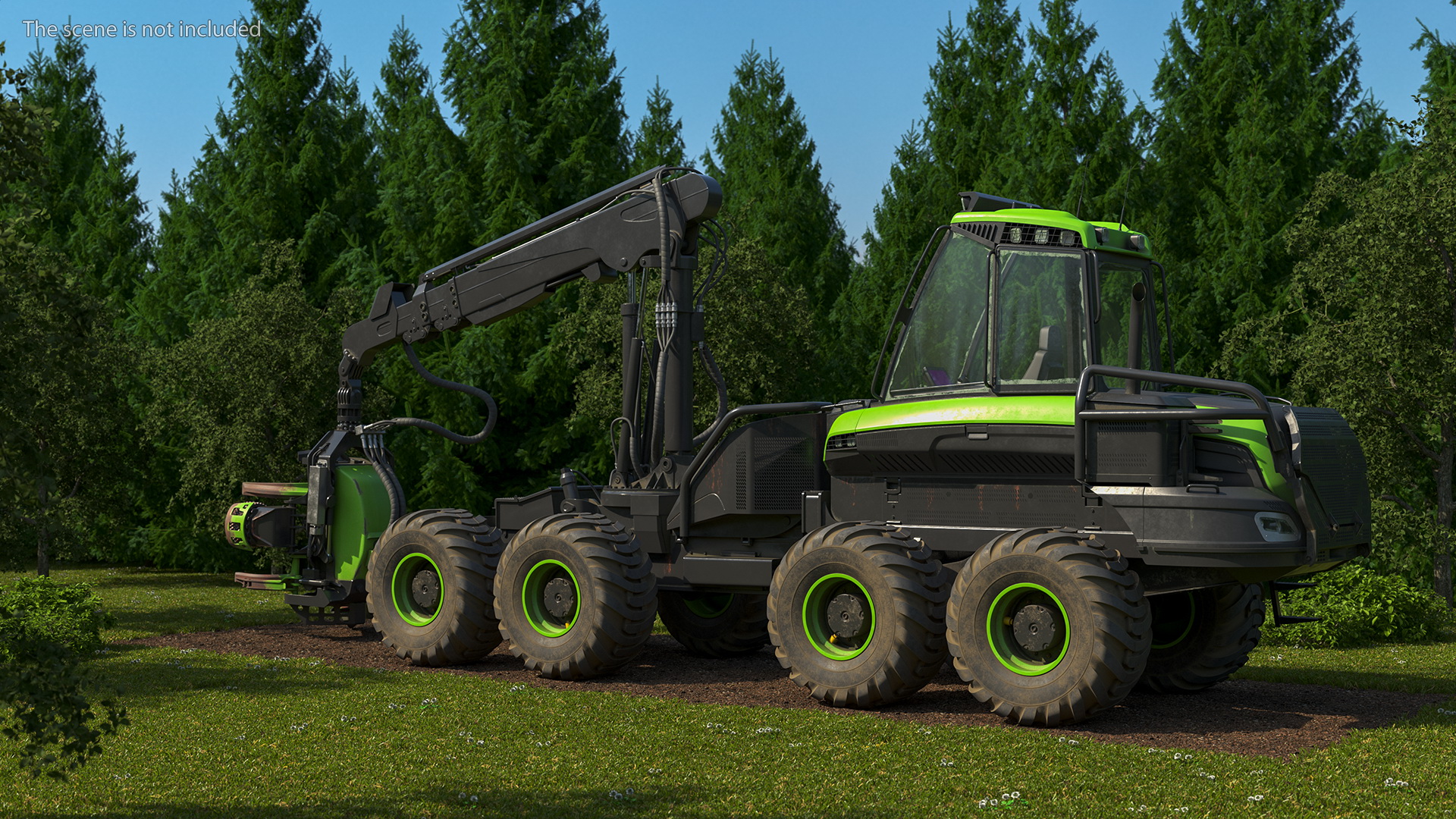 Forestry Harvester Dirty 3D model