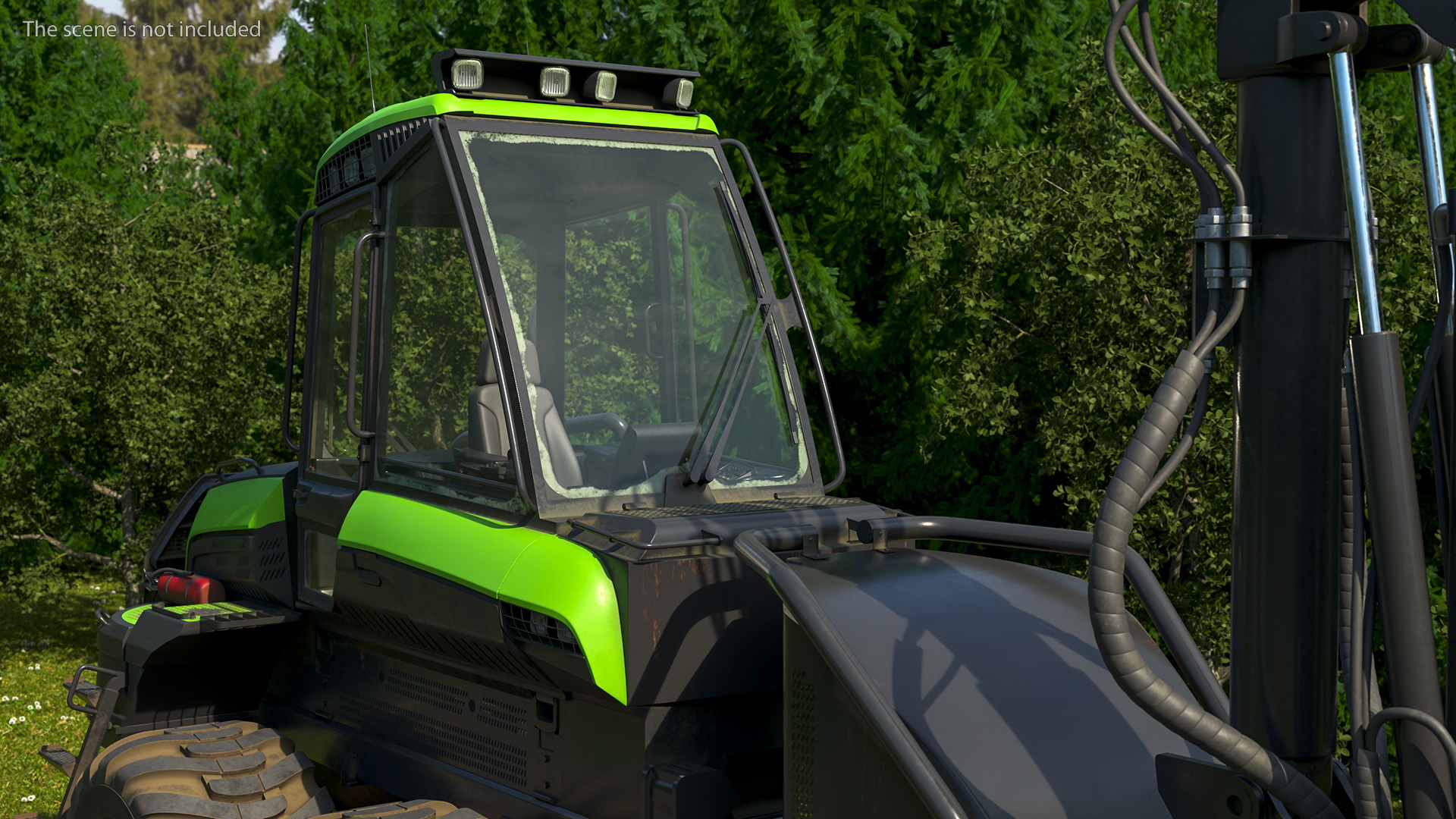 Forestry Harvester Dirty 3D model