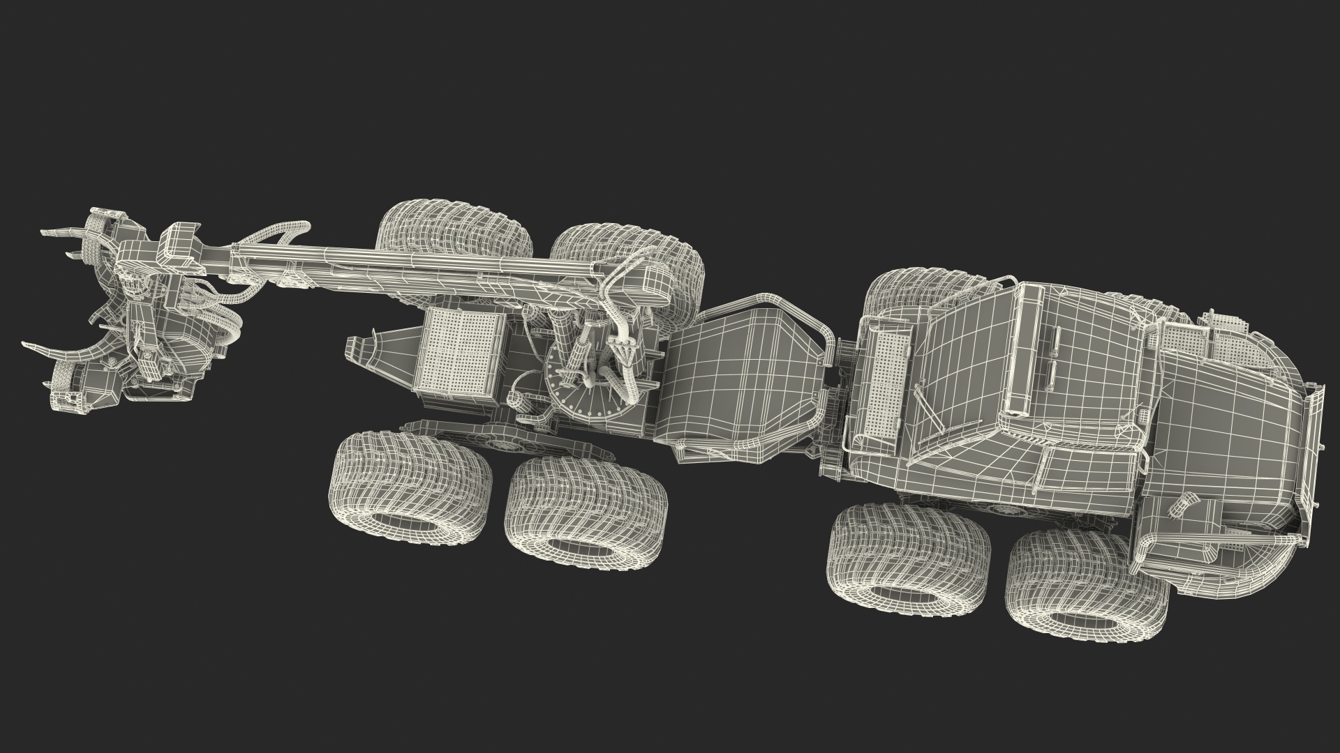 Forestry Harvester Dirty 3D model