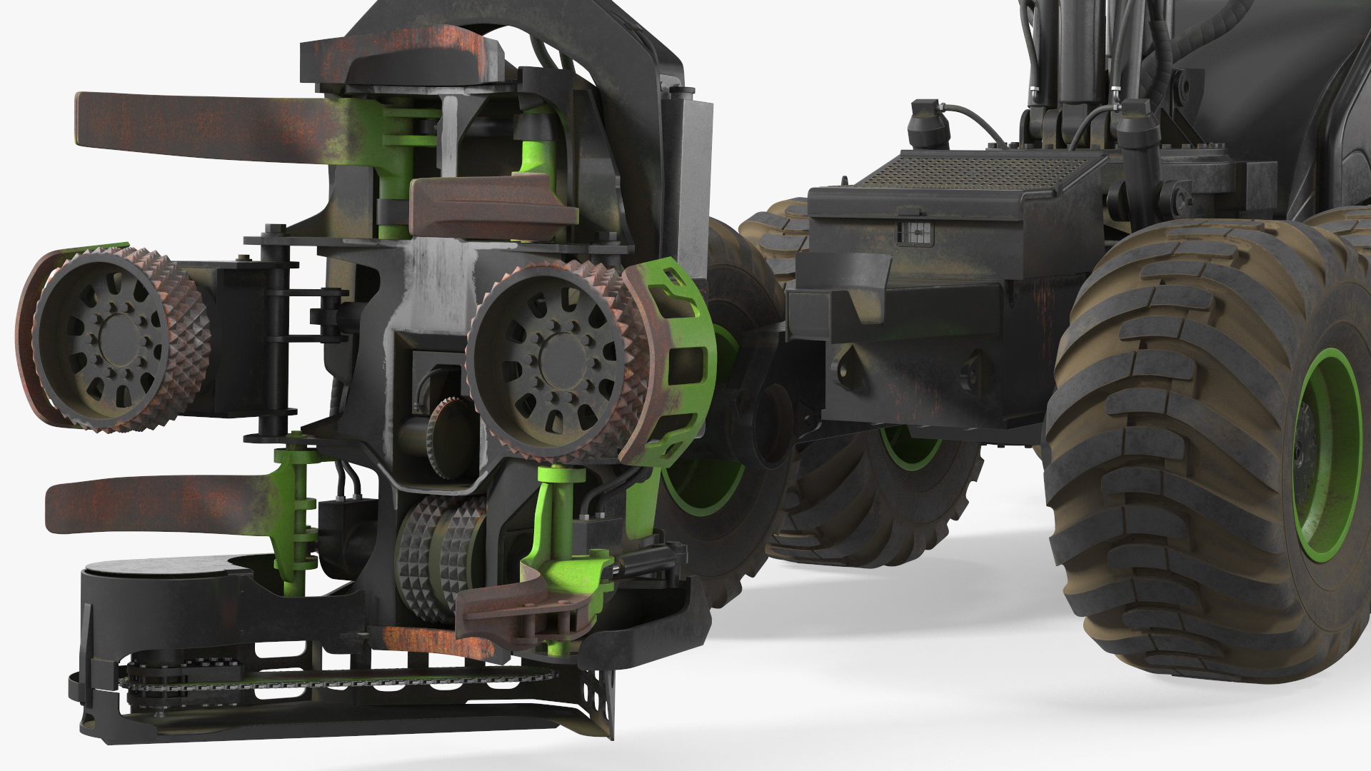 Forestry Harvester Dirty 3D model