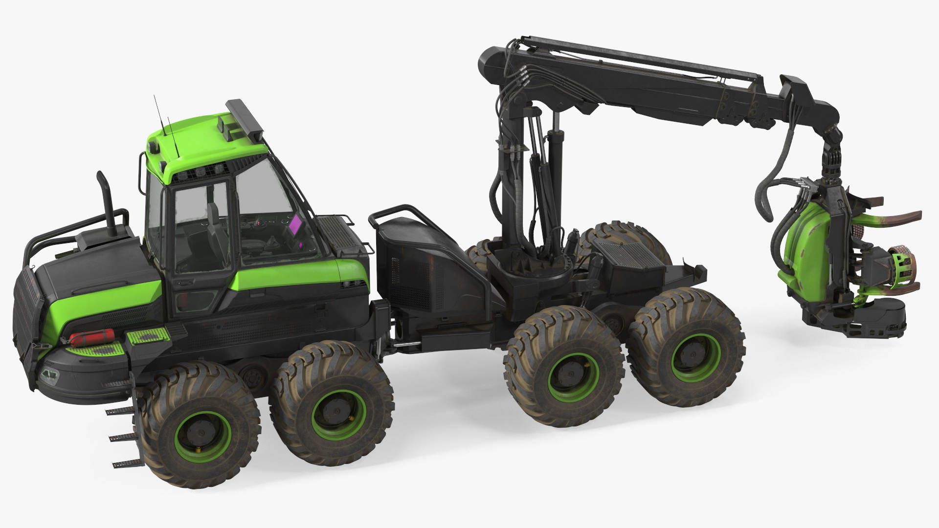 Forestry Harvester Dirty 3D model