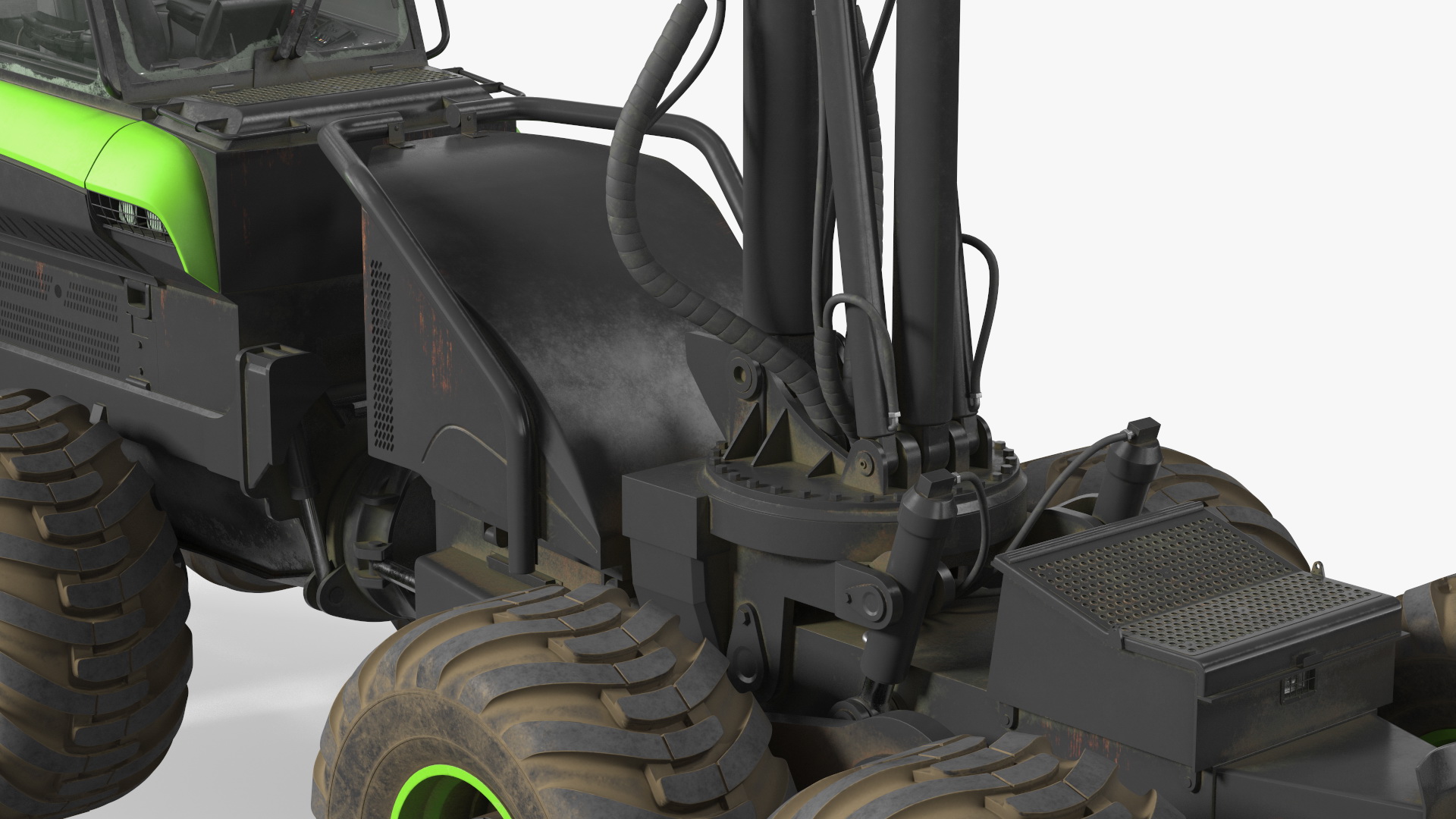 Forestry Harvester Dirty 3D model