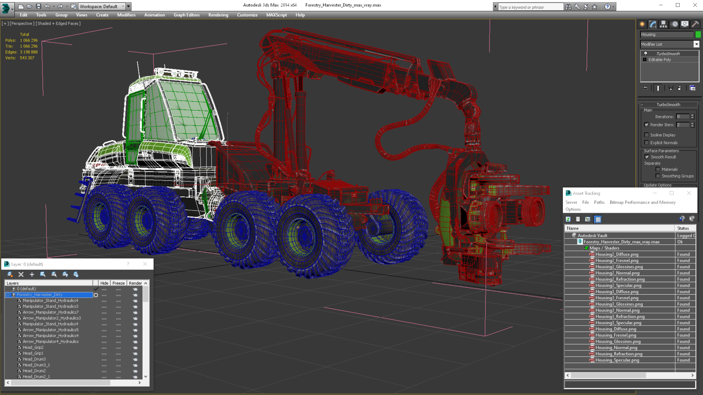 Forestry Harvester Dirty 3D model