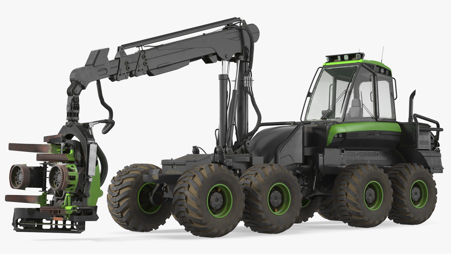 Forestry Harvester Dirty 3D model