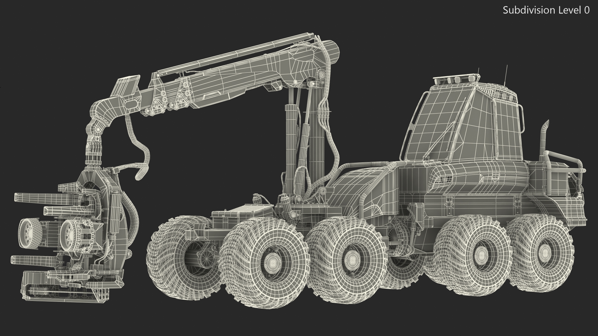 Forestry Harvester Dirty 3D model