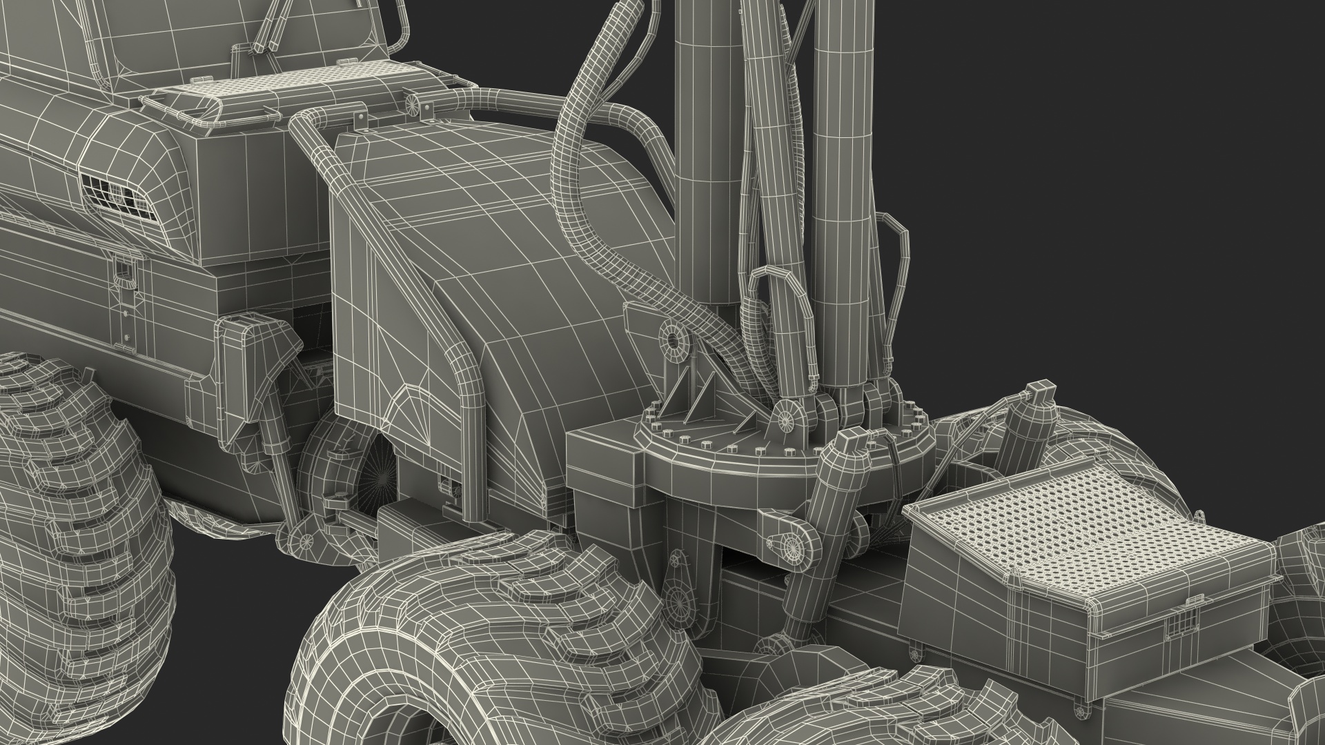 Forestry Harvester Dirty 3D model