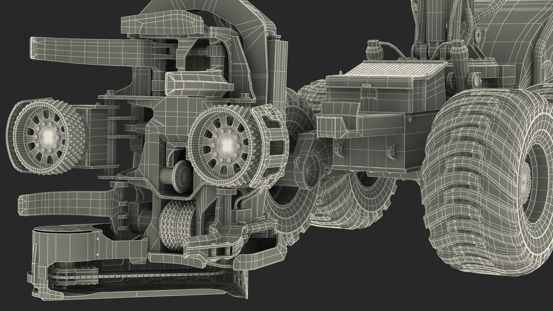 Forestry Harvester Dirty 3D model