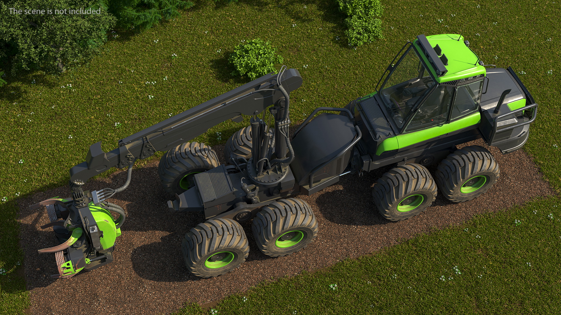 Forestry Harvester Dirty 3D model