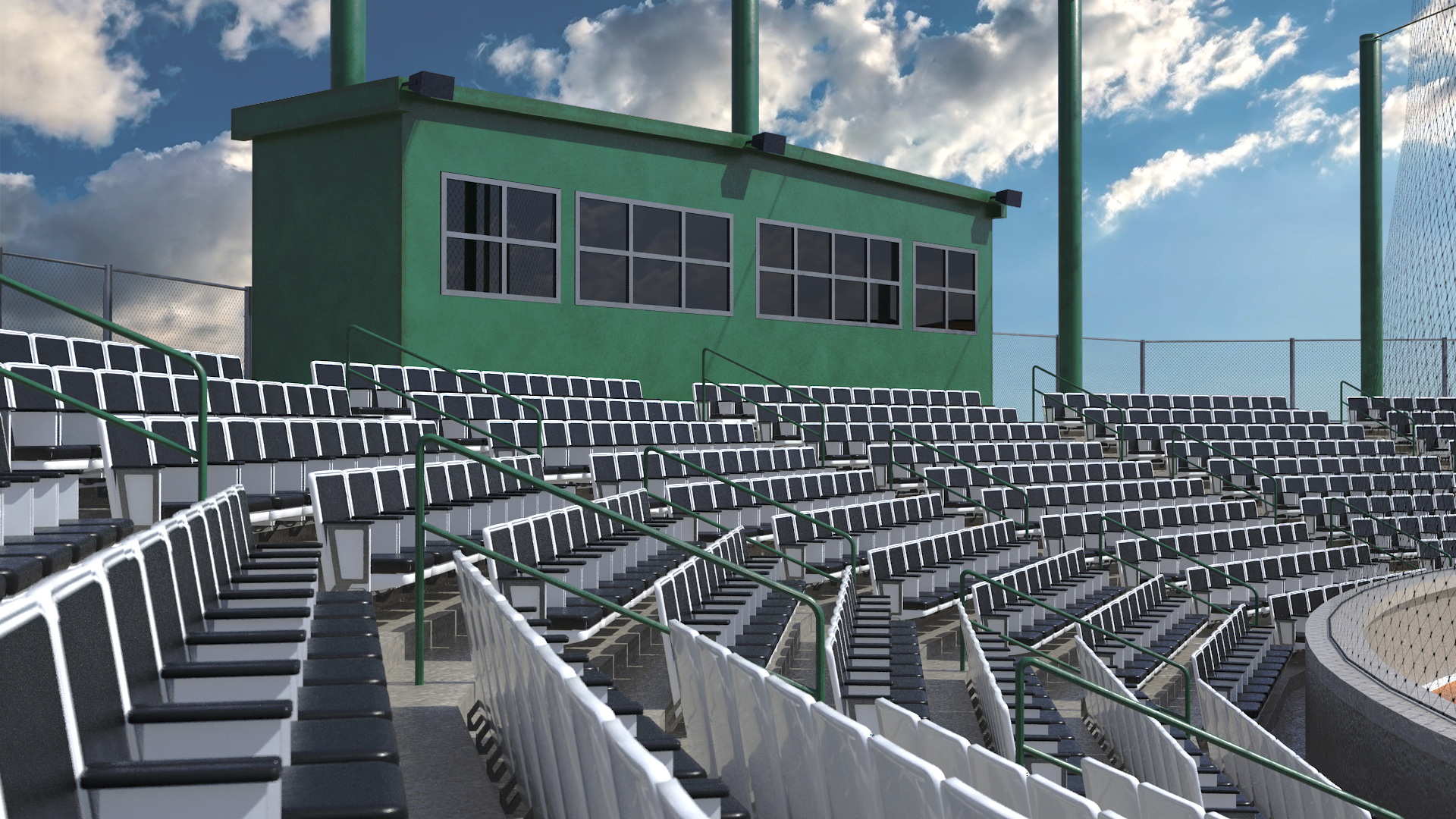 University Baseball Stadium 3D