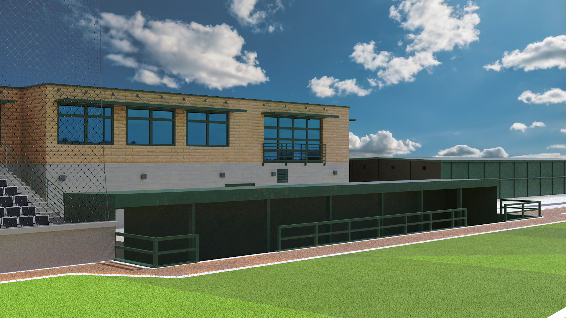 University Baseball Stadium 3D