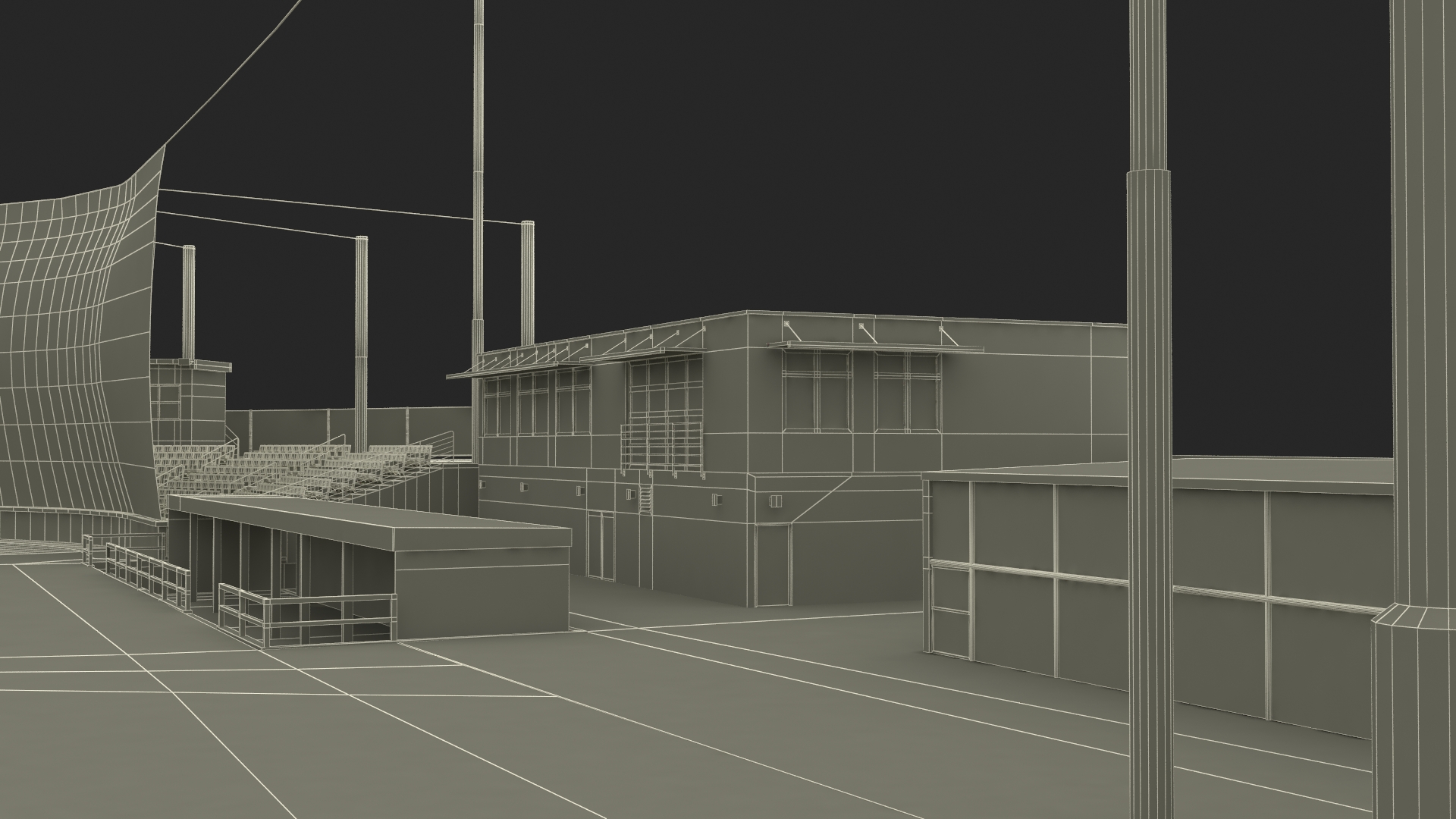 University Baseball Stadium 3D