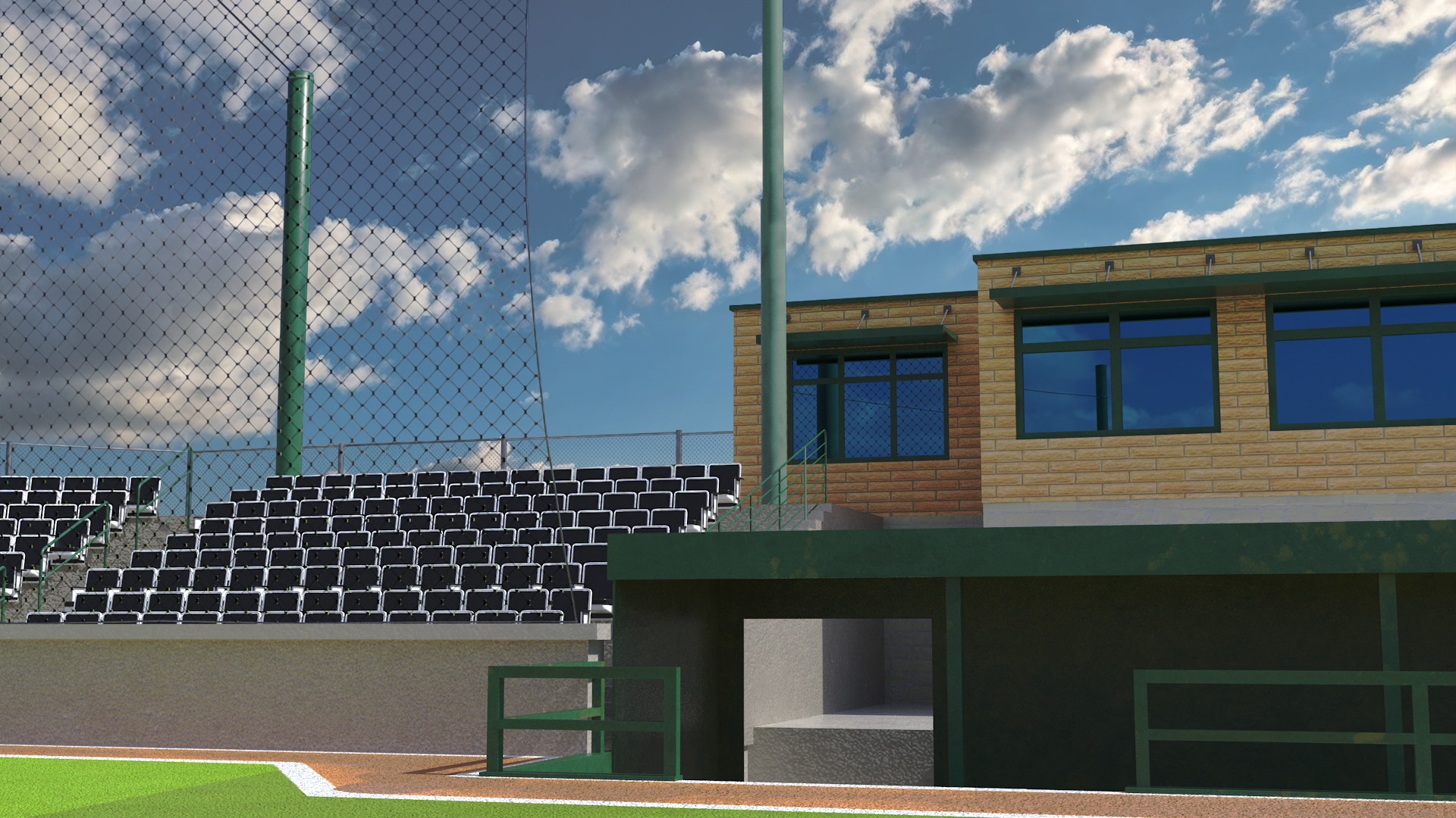 University Baseball Stadium 3D