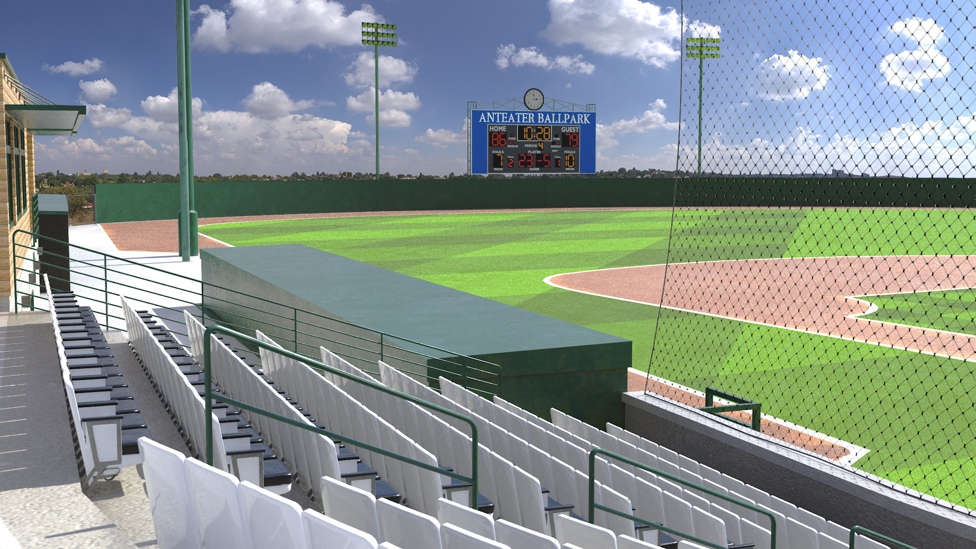 University Baseball Stadium 3D