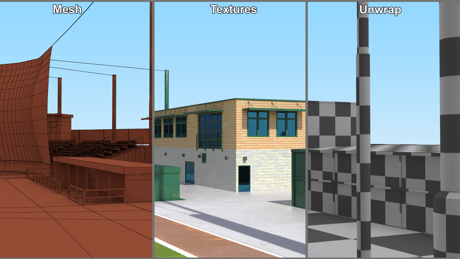 University Baseball Stadium 3D