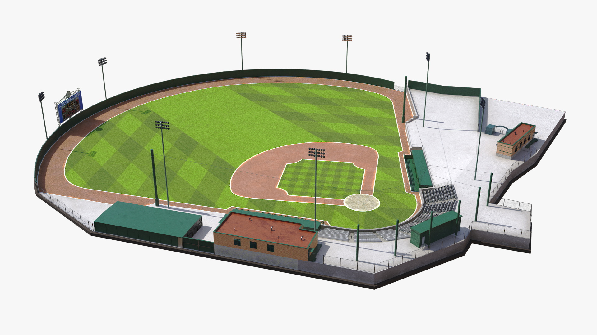 University Baseball Stadium 3D