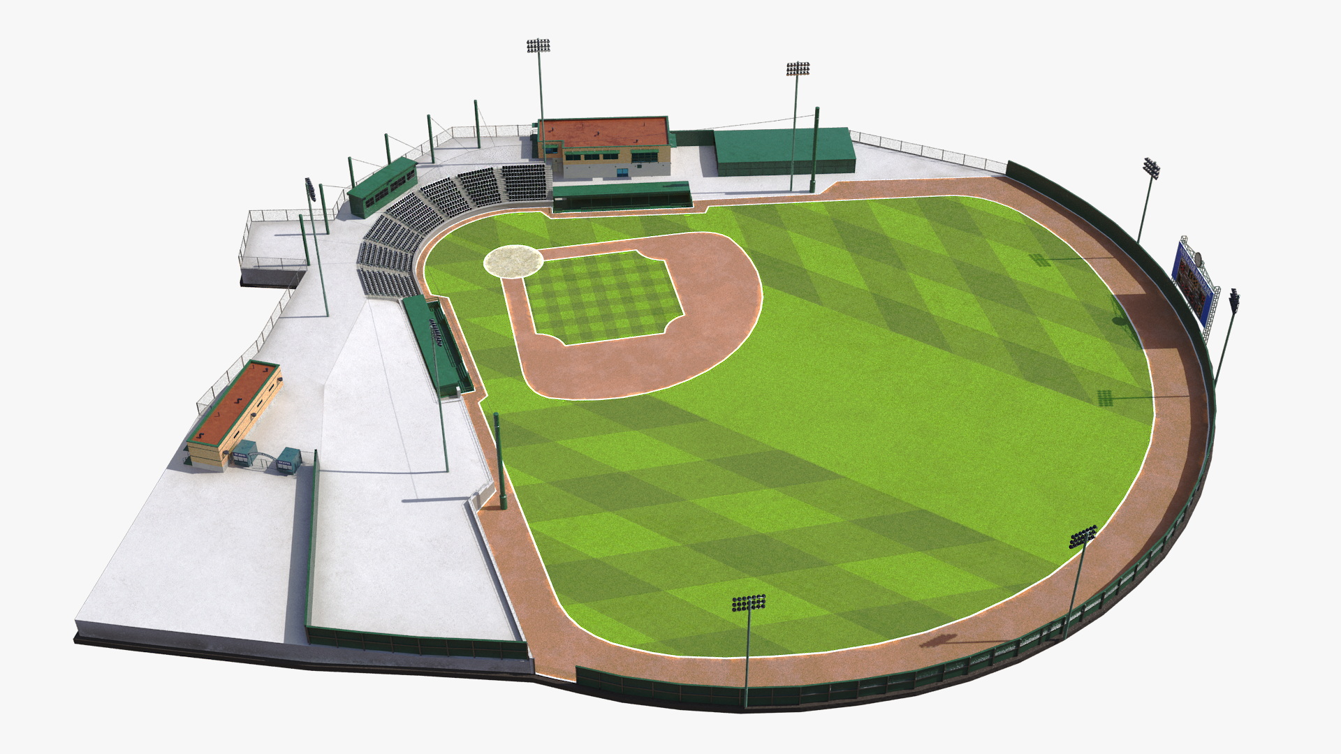 University Baseball Stadium 3D