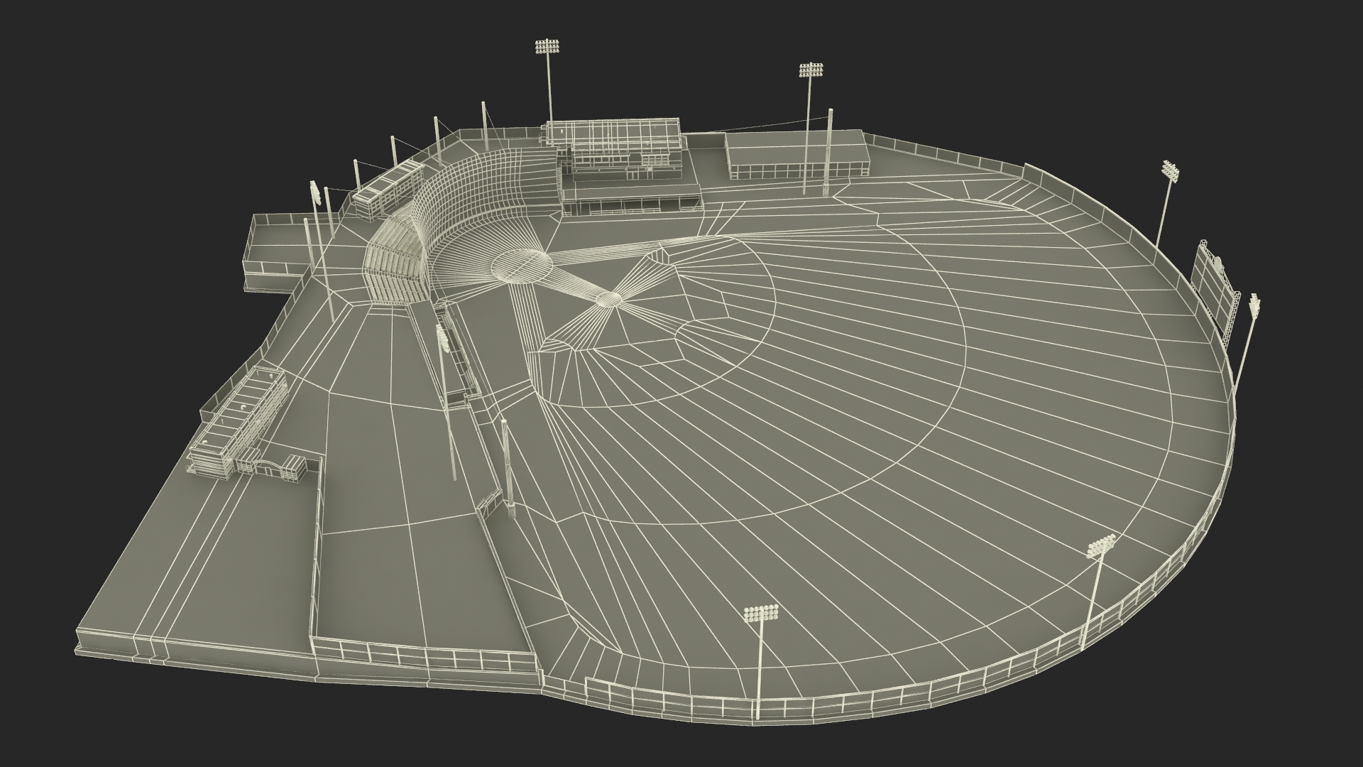 University Baseball Stadium 3D