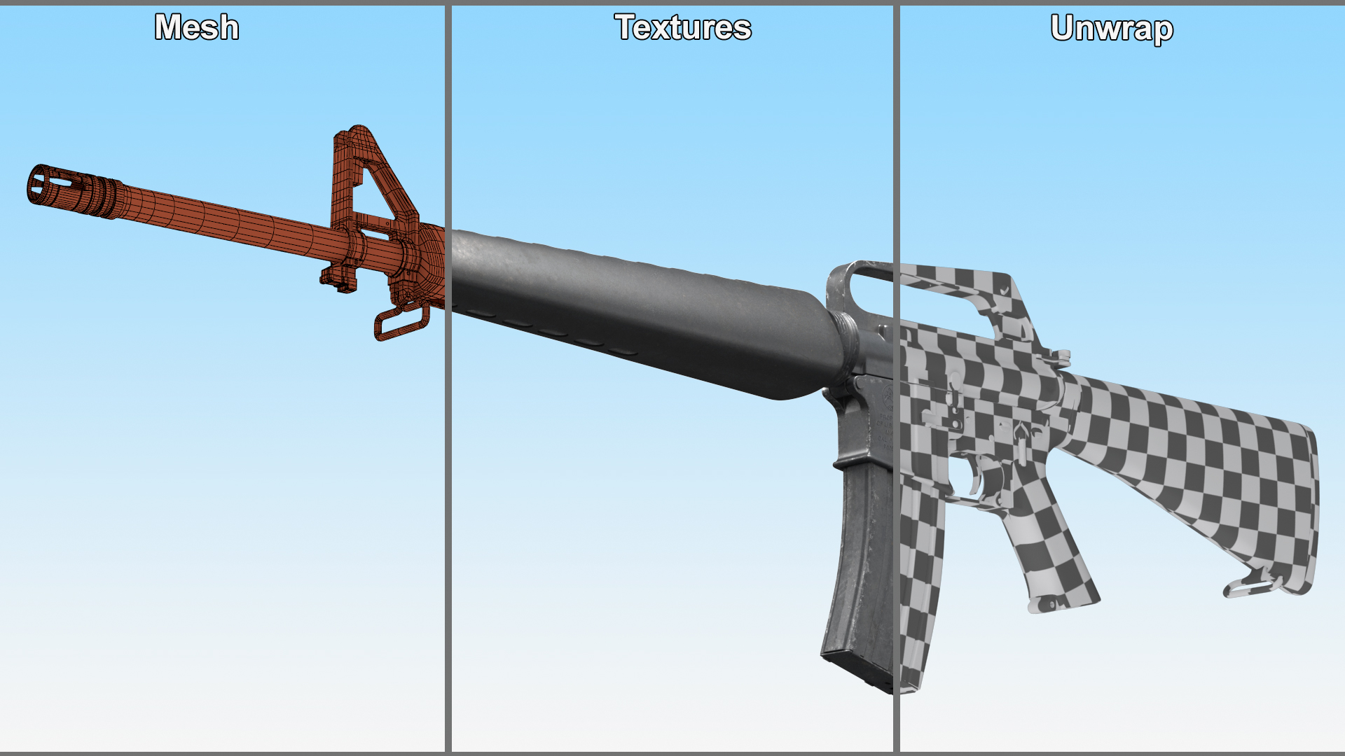 M16 Assault Rifle 3D