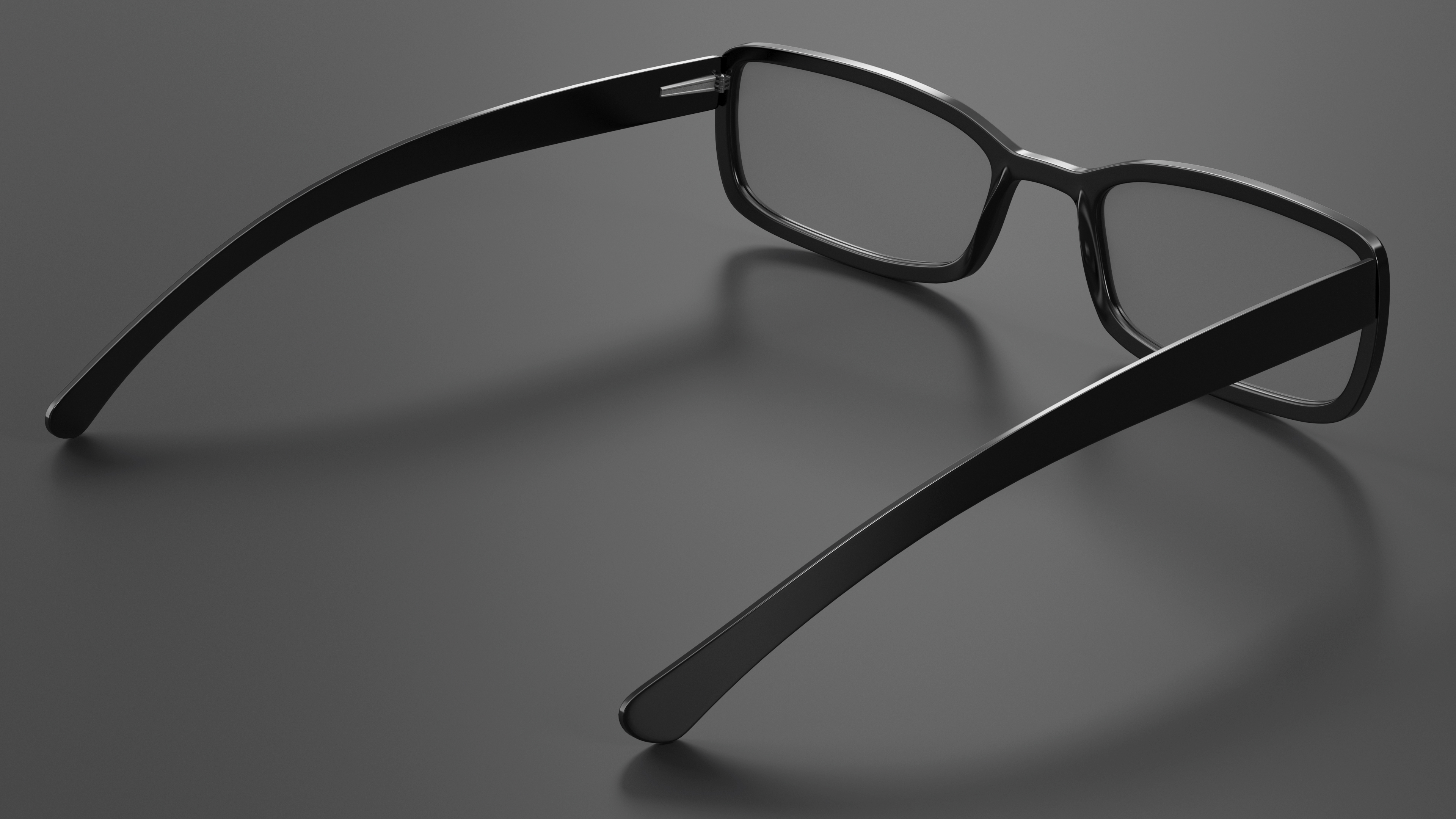 3D Optical Square Glasses Black model