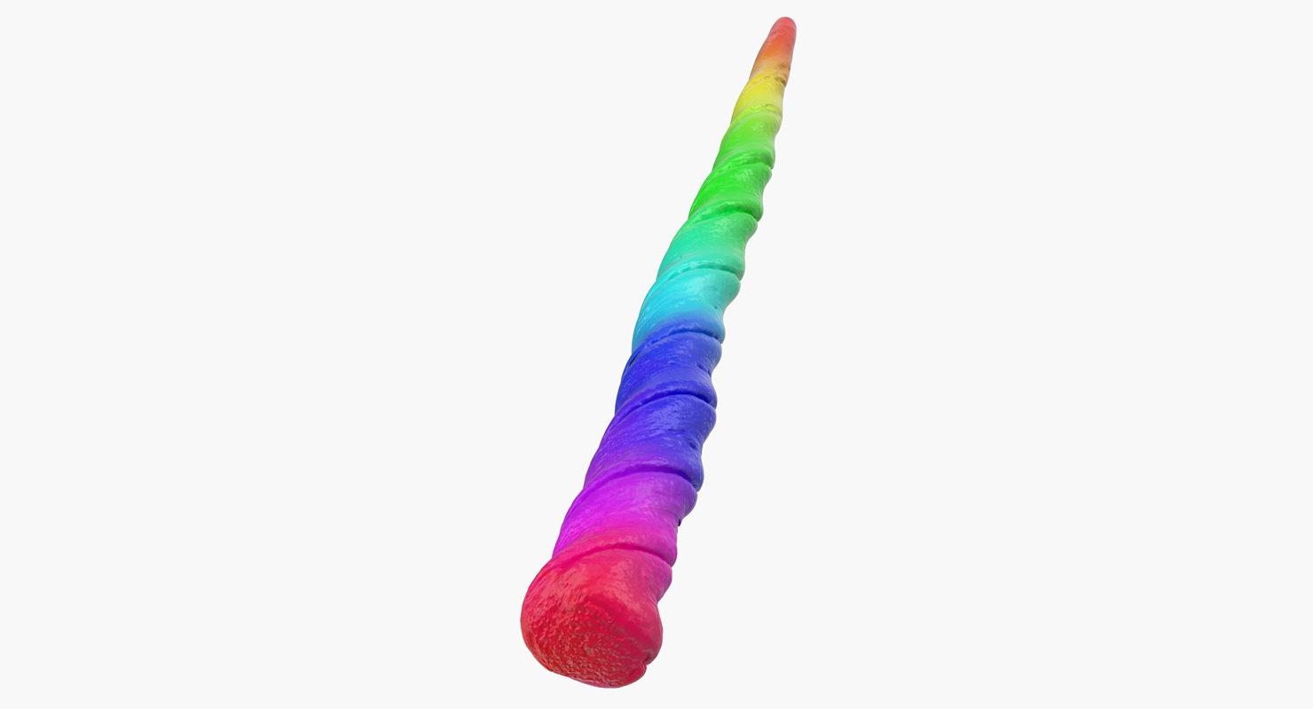 3D model Rainbow Unicorn Horn