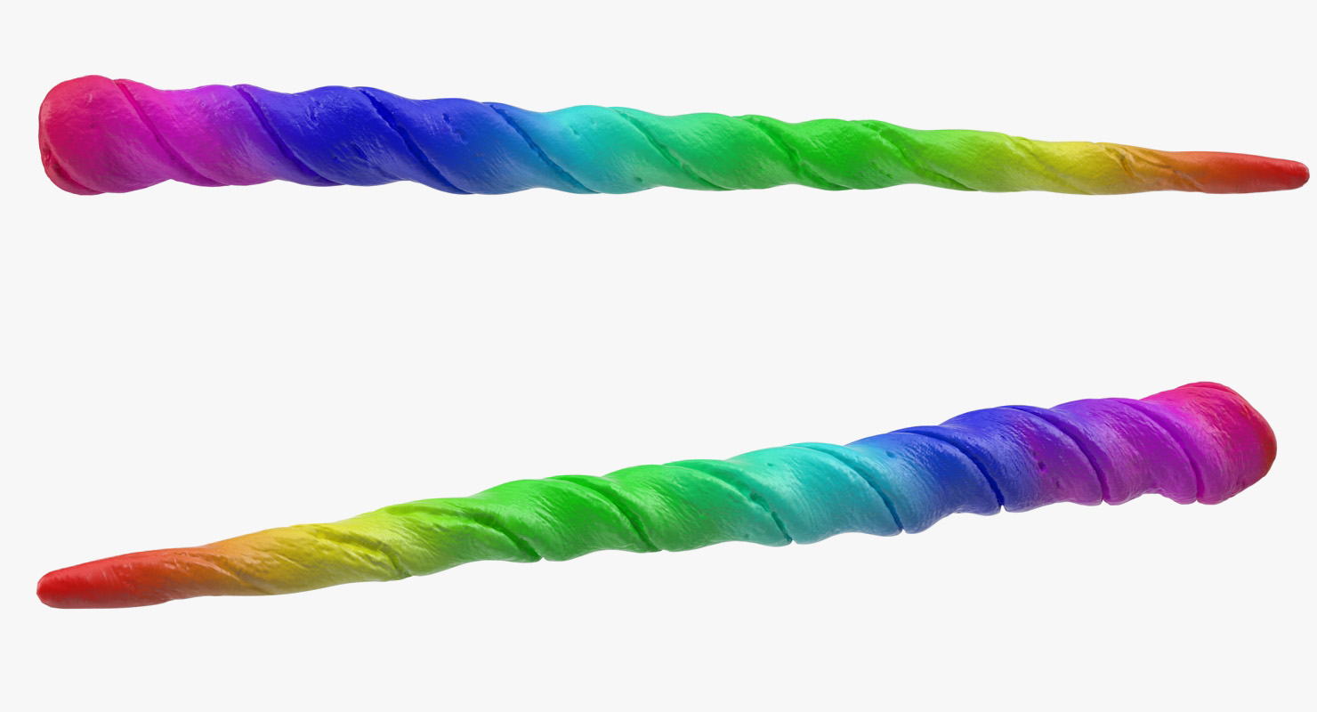 3D model Rainbow Unicorn Horn