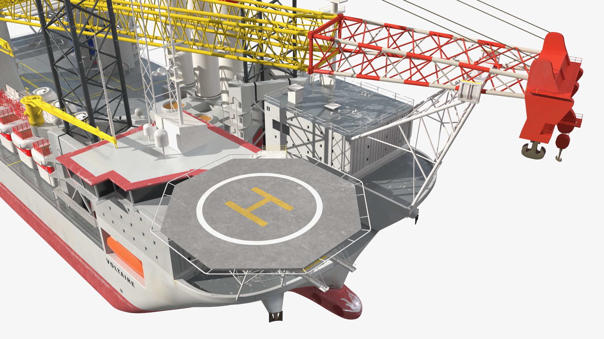 3D Voltaire Installation Vessel with Wind Turbine Equipment