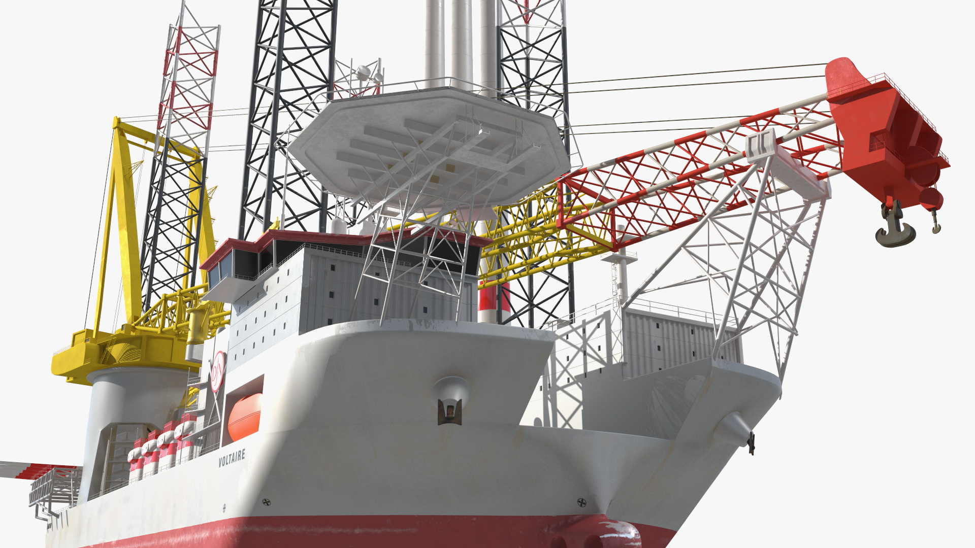 3D Voltaire Installation Vessel with Wind Turbine Equipment