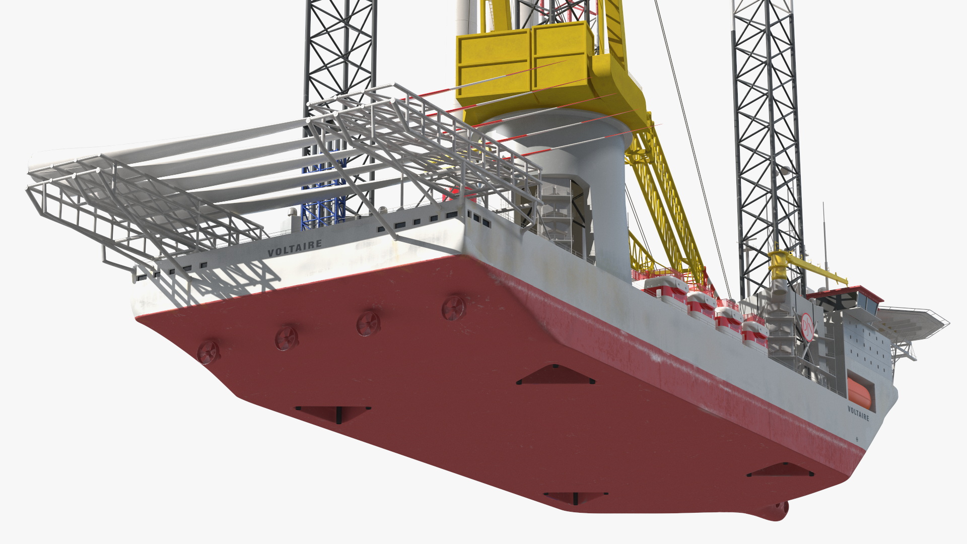 3D Voltaire Installation Vessel with Wind Turbine Equipment