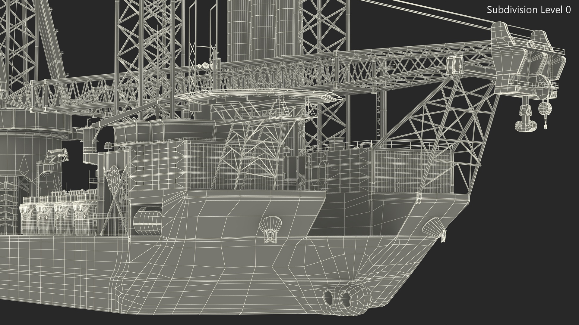 3D Voltaire Installation Vessel with Wind Turbine Equipment