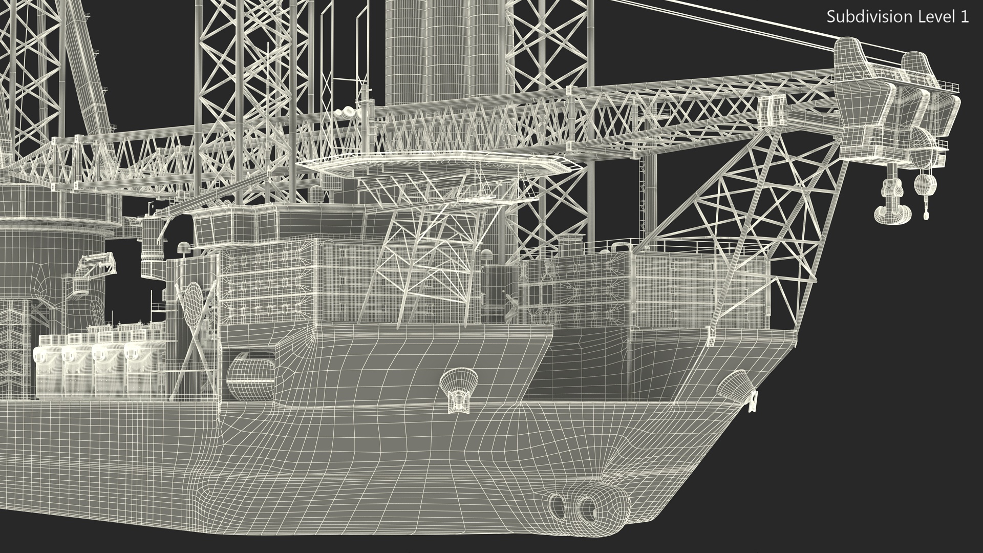 3D Voltaire Installation Vessel with Wind Turbine Equipment