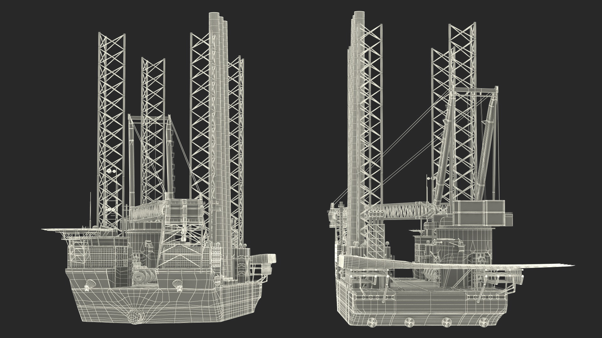 3D Voltaire Installation Vessel with Wind Turbine Equipment