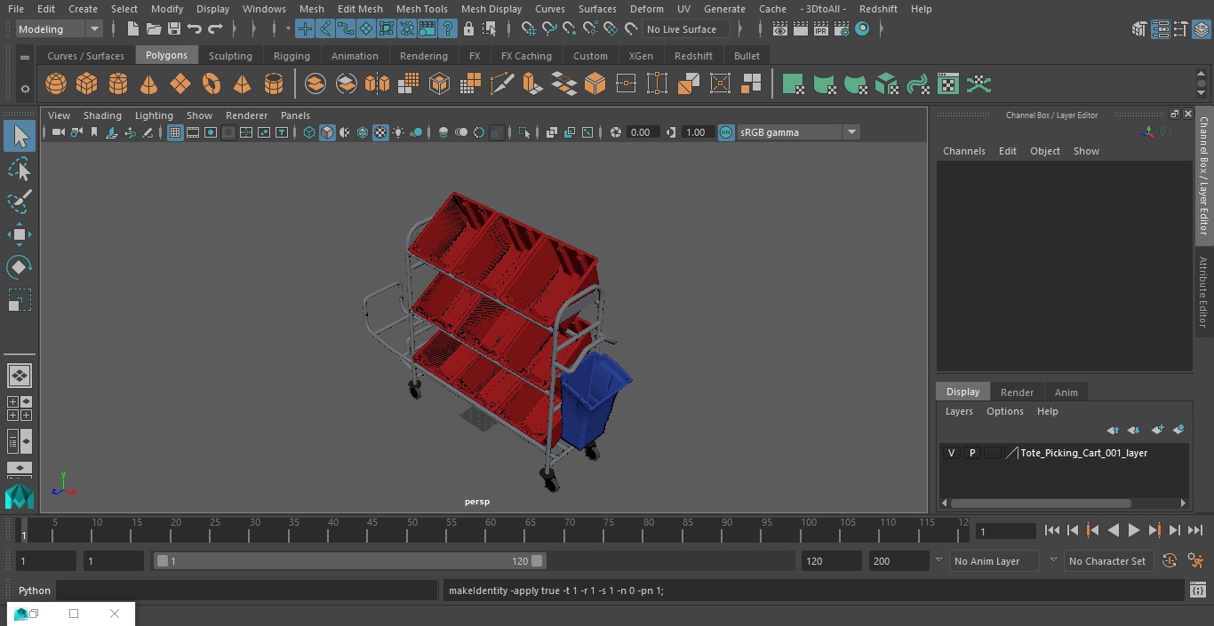 Tote Picking Cart 3D