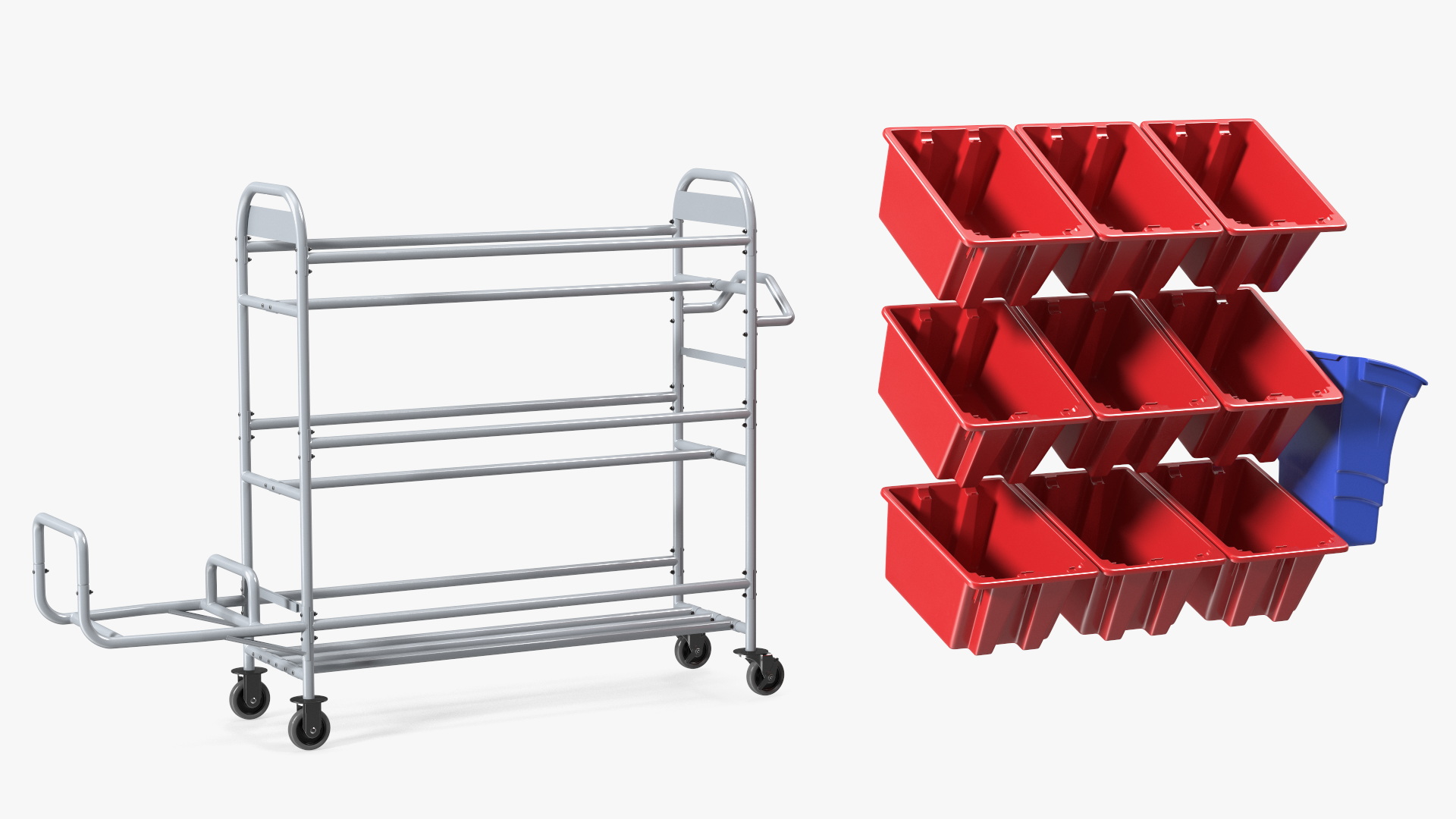 Tote Picking Cart 3D