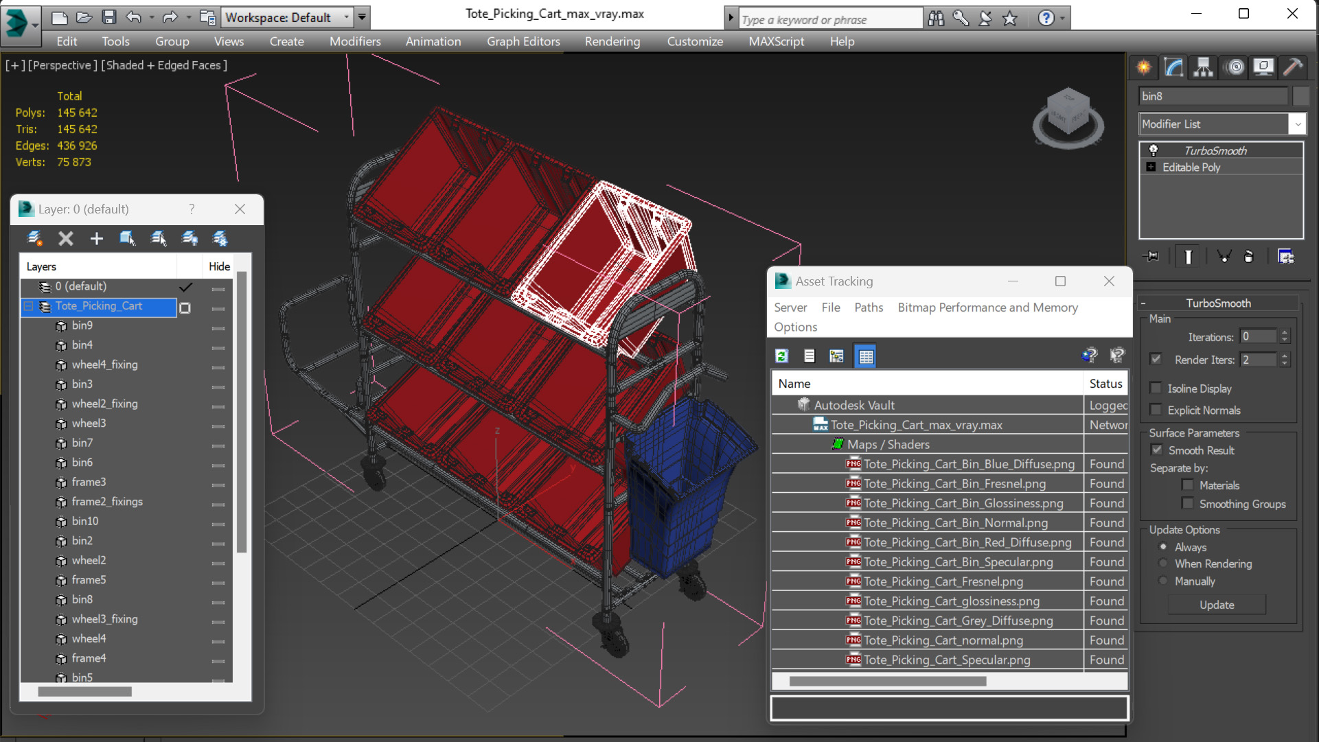 Tote Picking Cart 3D