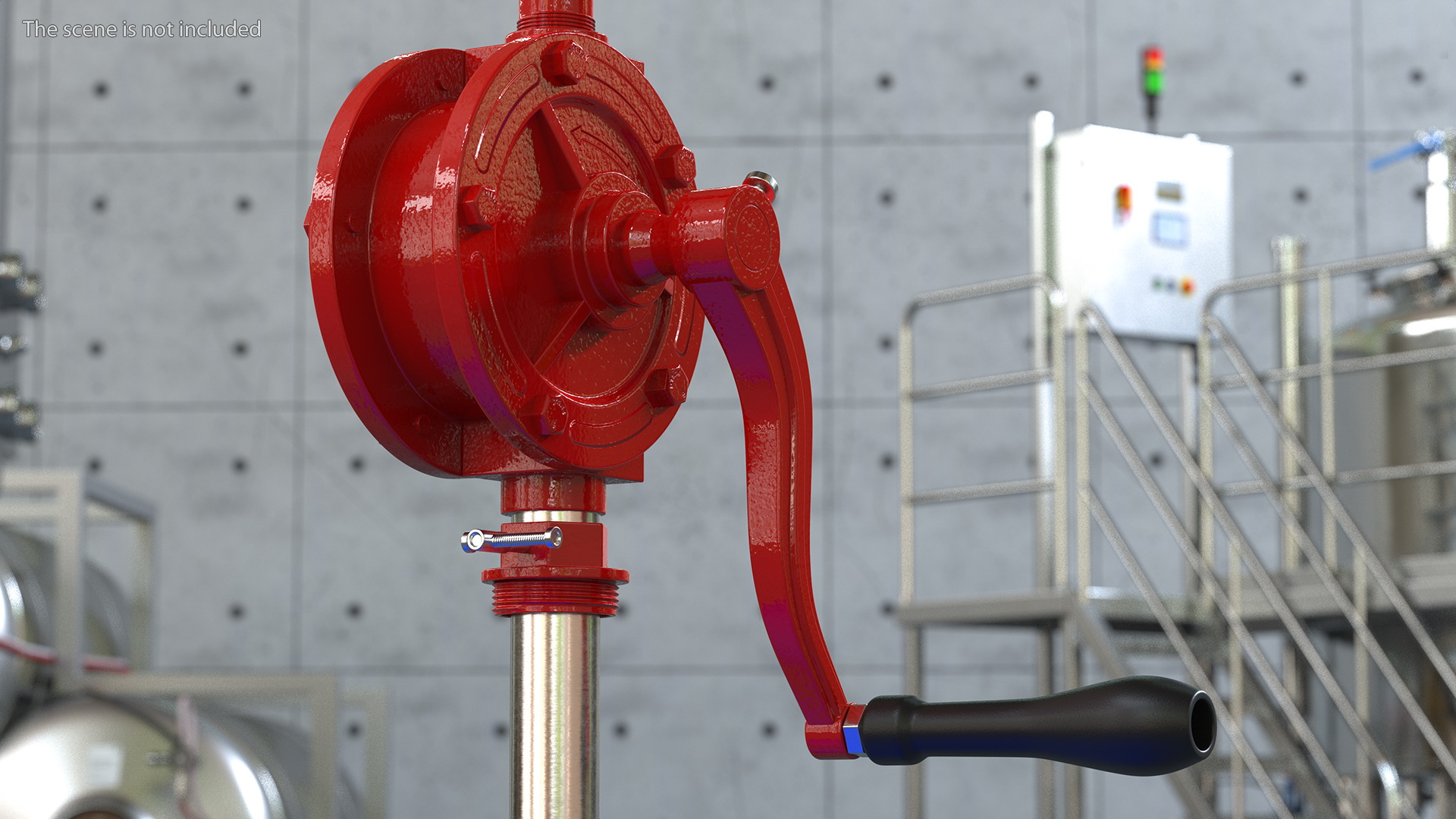 Rotary Pump with Oil Barrel 3D