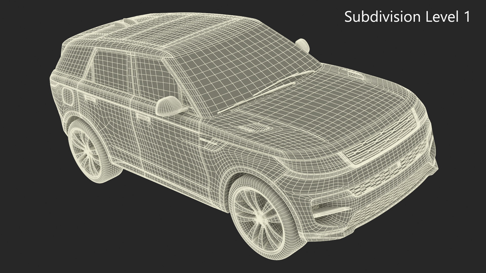 3D Green Modern Crossover Sport model