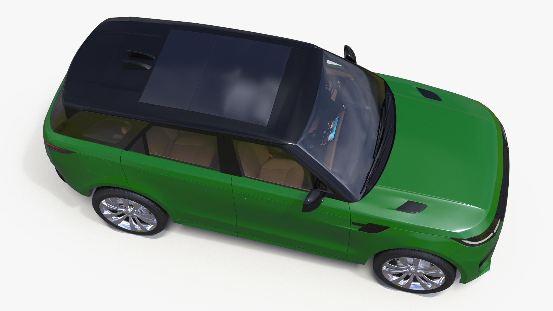 3D Green Modern Crossover Sport model