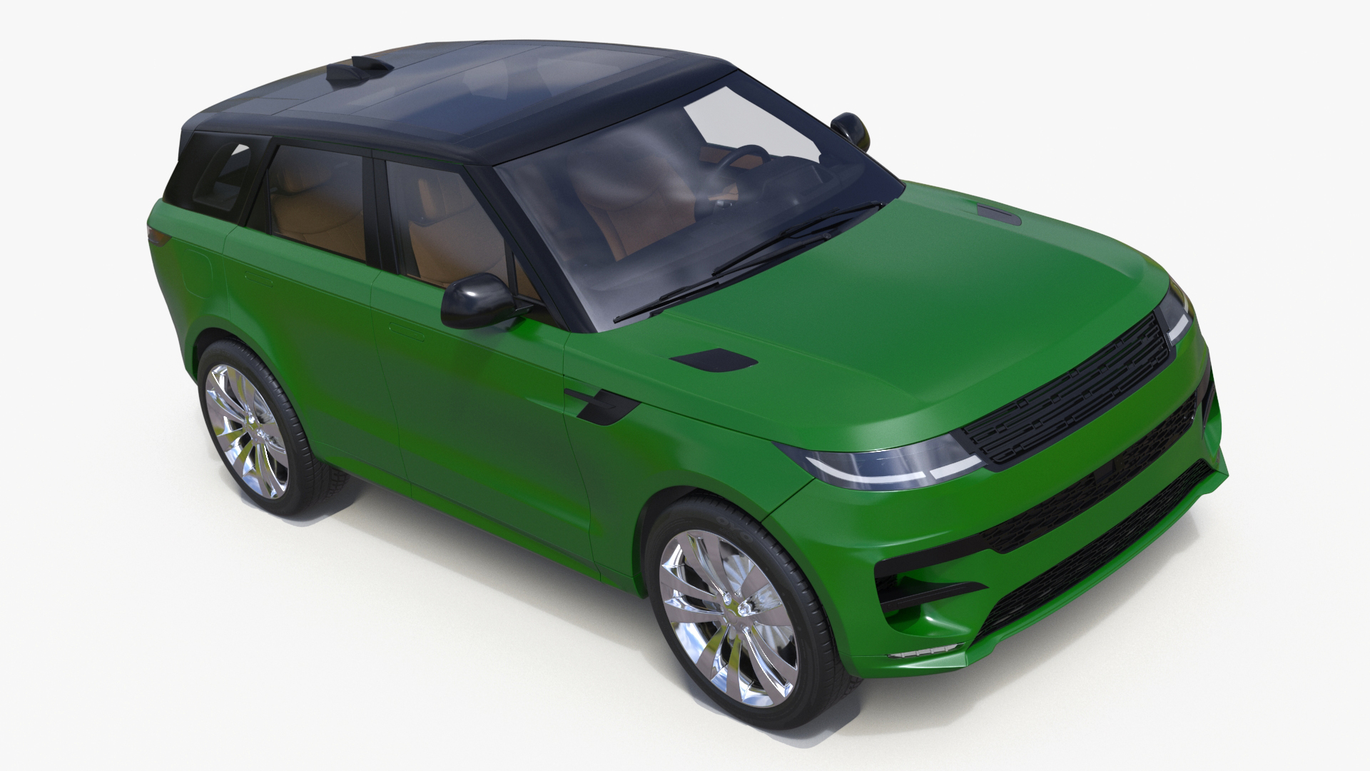 3D Green Modern Crossover Sport model