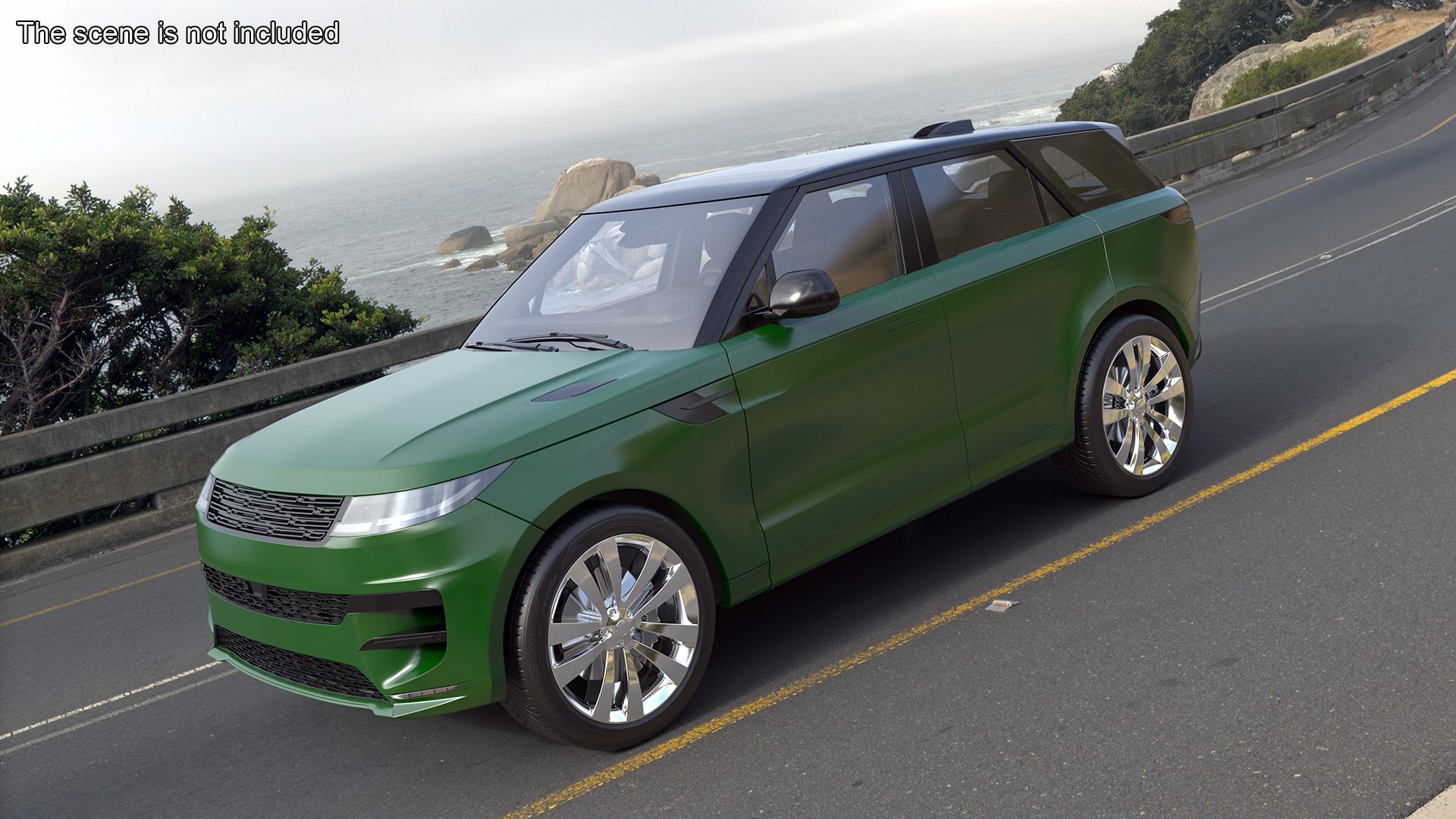 3D Green Modern Crossover Sport model