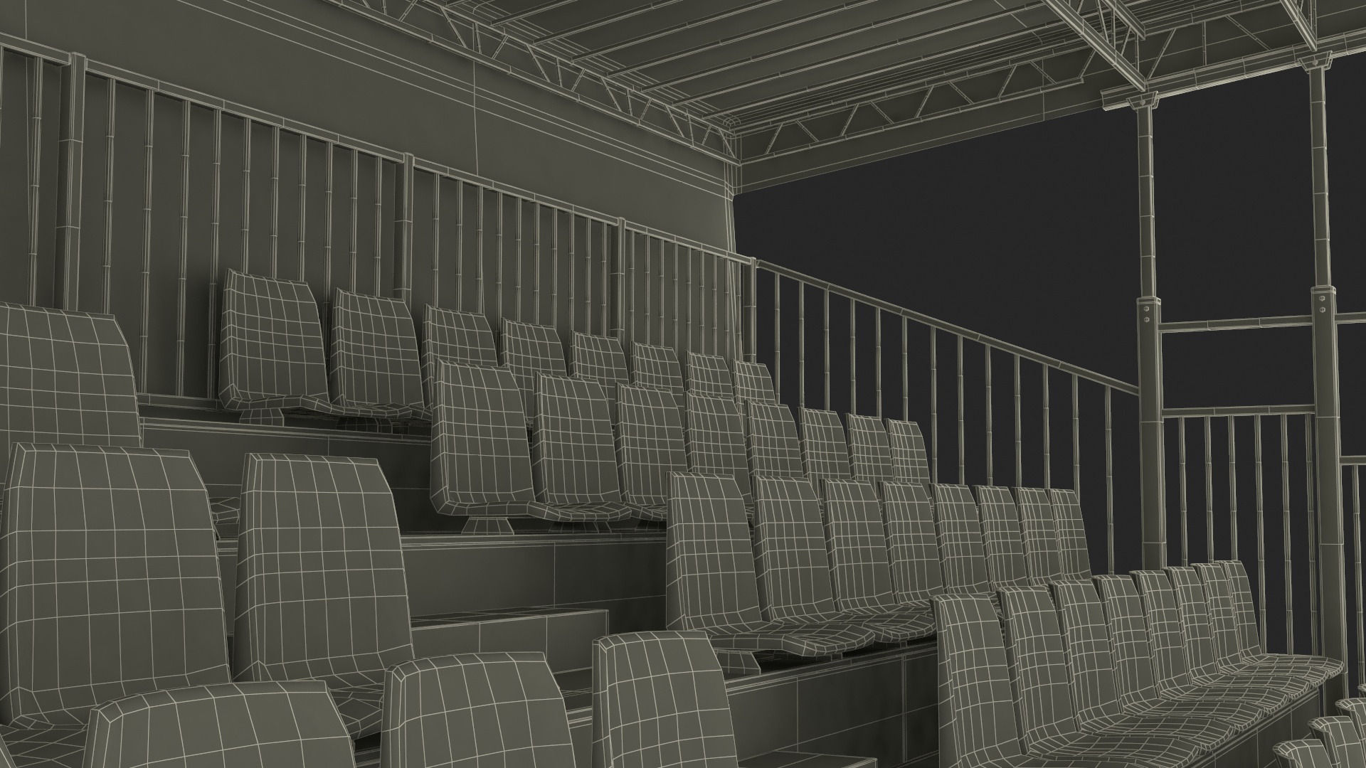 3D Outdoor Grandstand model