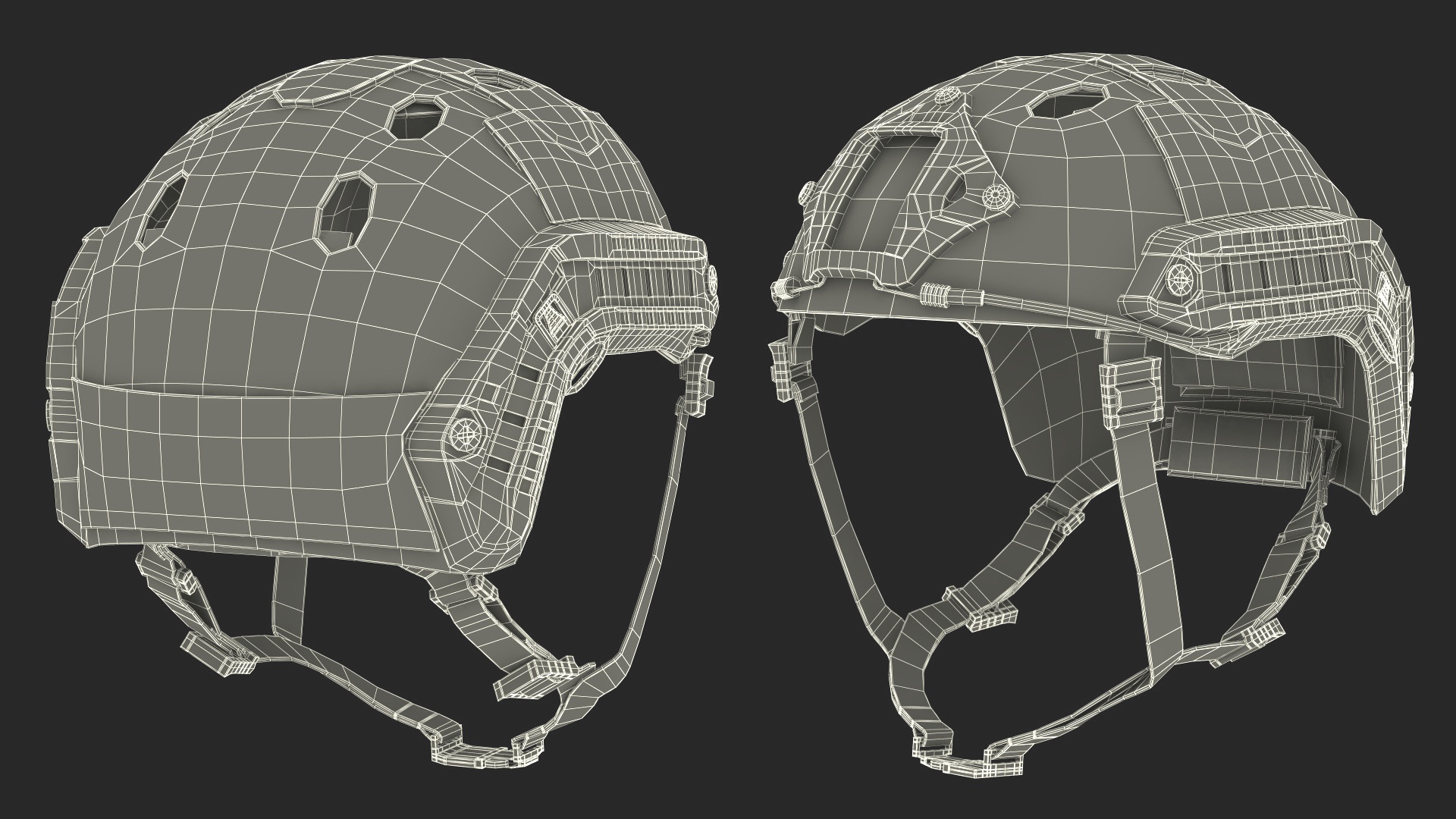 3D model Plate Carrier Ballistic Vest with Helmet