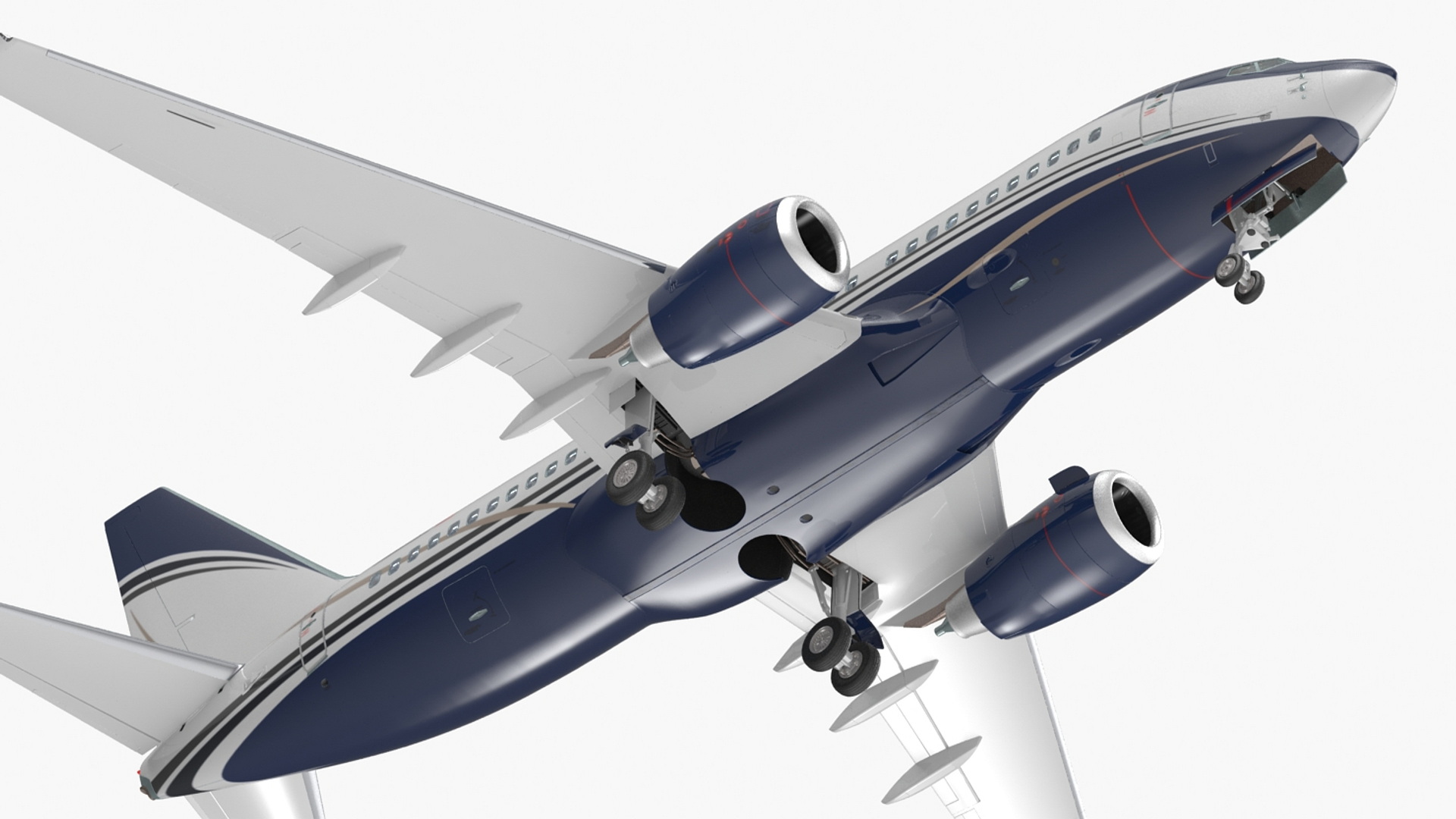 3D model Boeing 737-700 with Interior Rigged