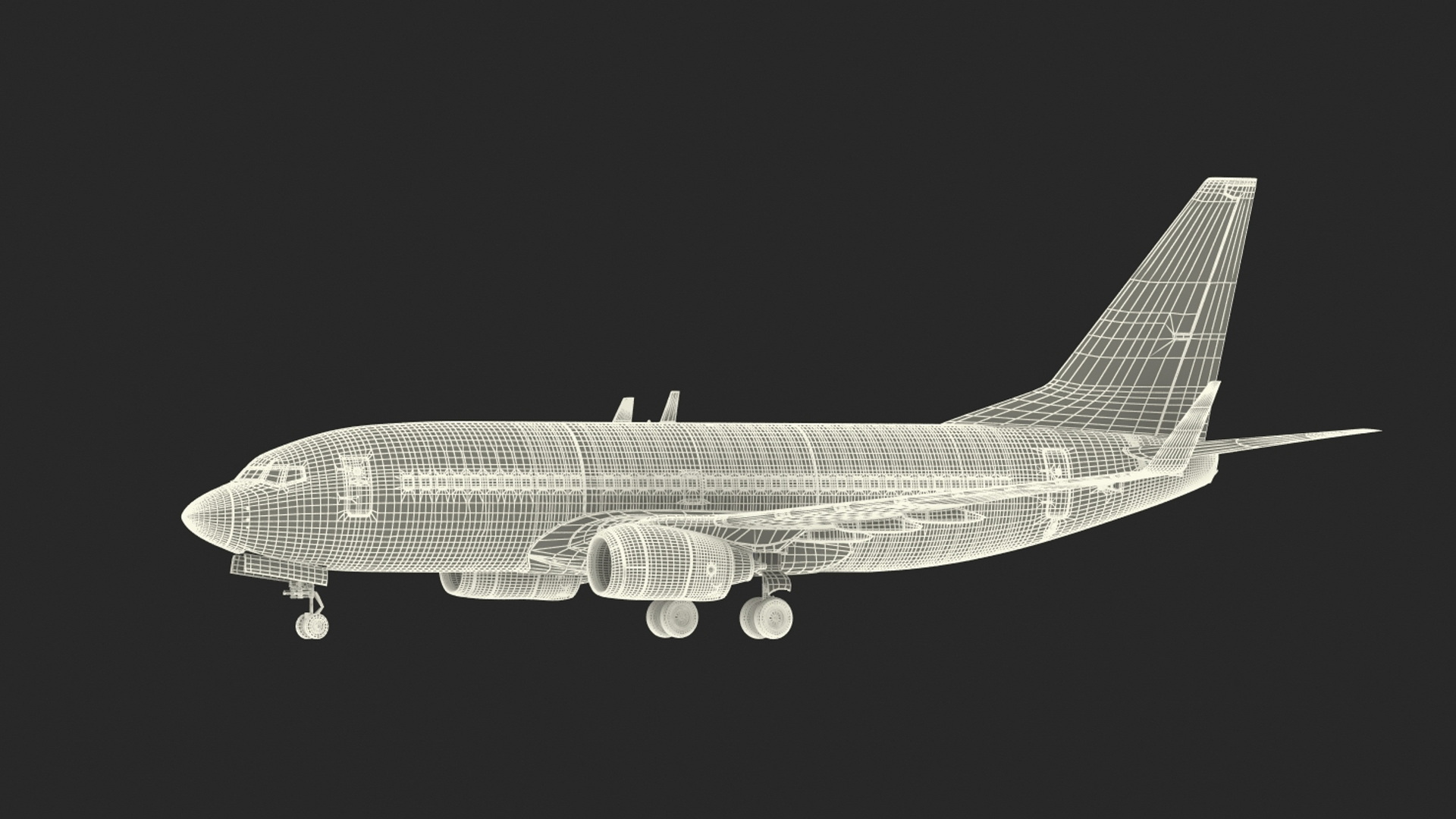 3D model Boeing 737-700 with Interior Rigged