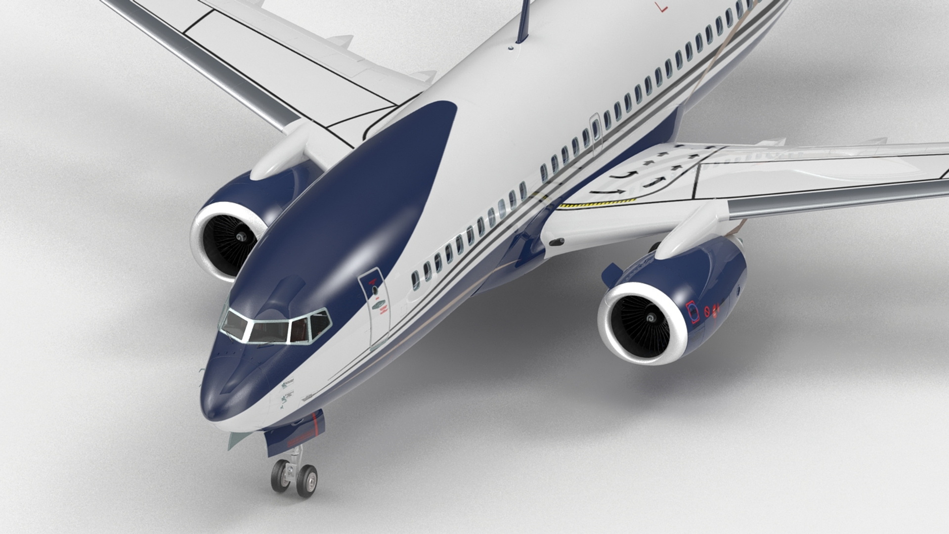 3D model Boeing 737-700 with Interior Rigged