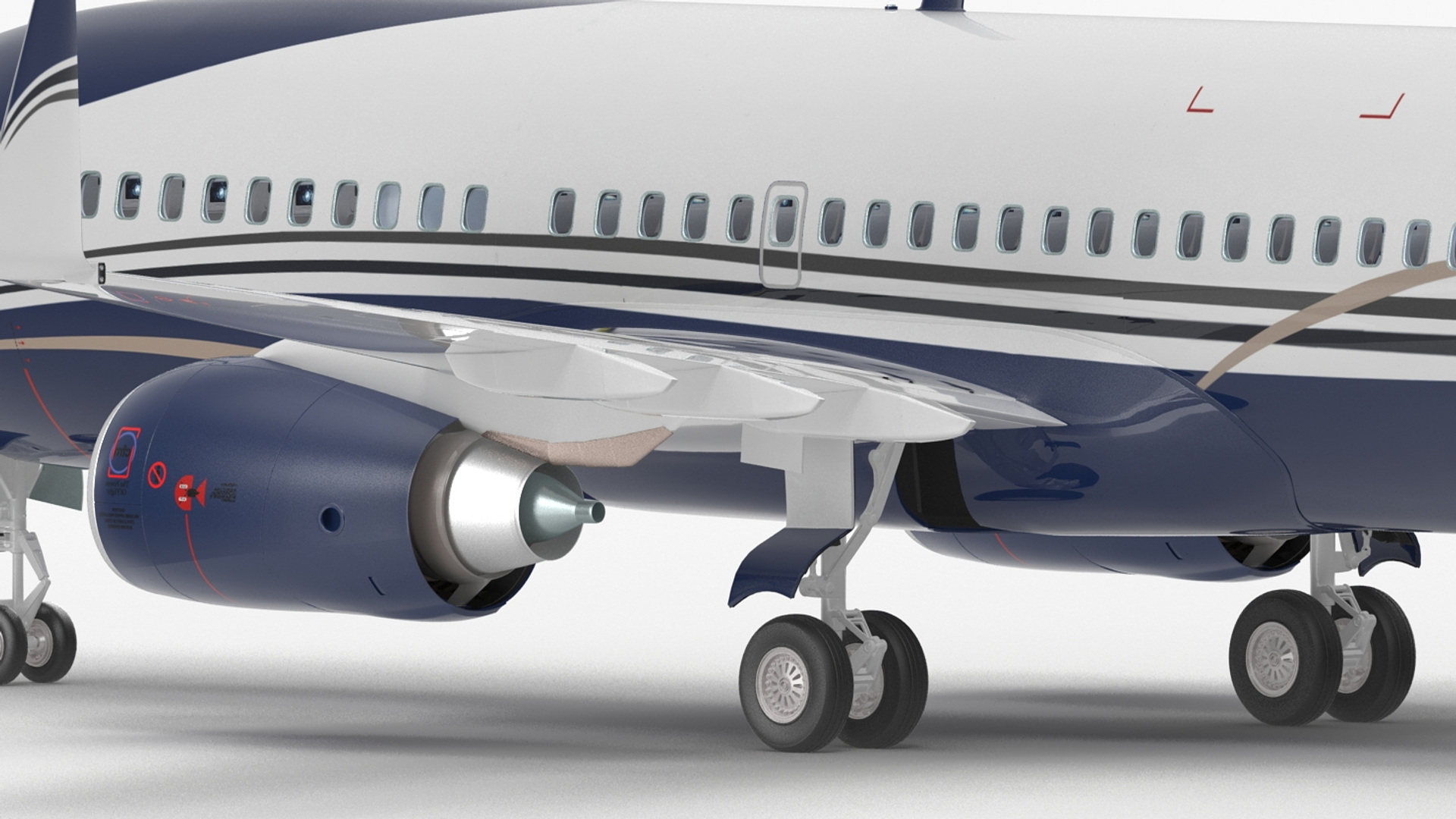 3D model Boeing 737-700 with Interior Rigged